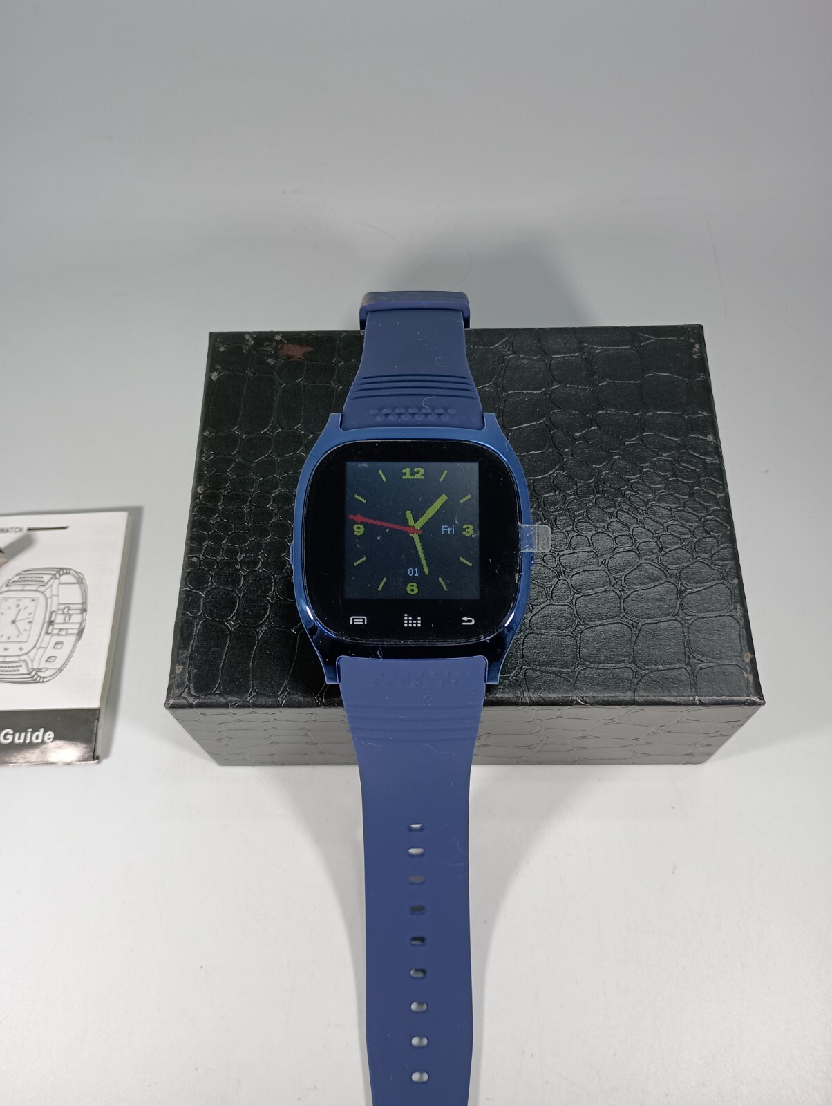 APK Bluetooth Smart Watch LED Display Music Player Pedometer Android iOS Blue