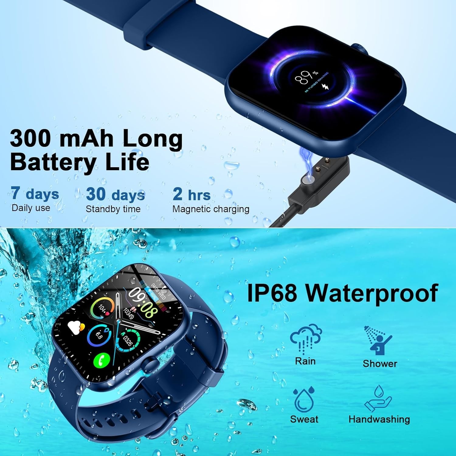 Reloj inteligente para hombre y mujer (contestación y realización de llamadas)