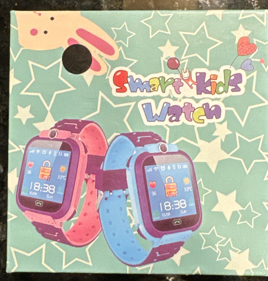 Enow Kids Black Silicone Strap Digital Touch Screen Smart Watch For iOS Open Box