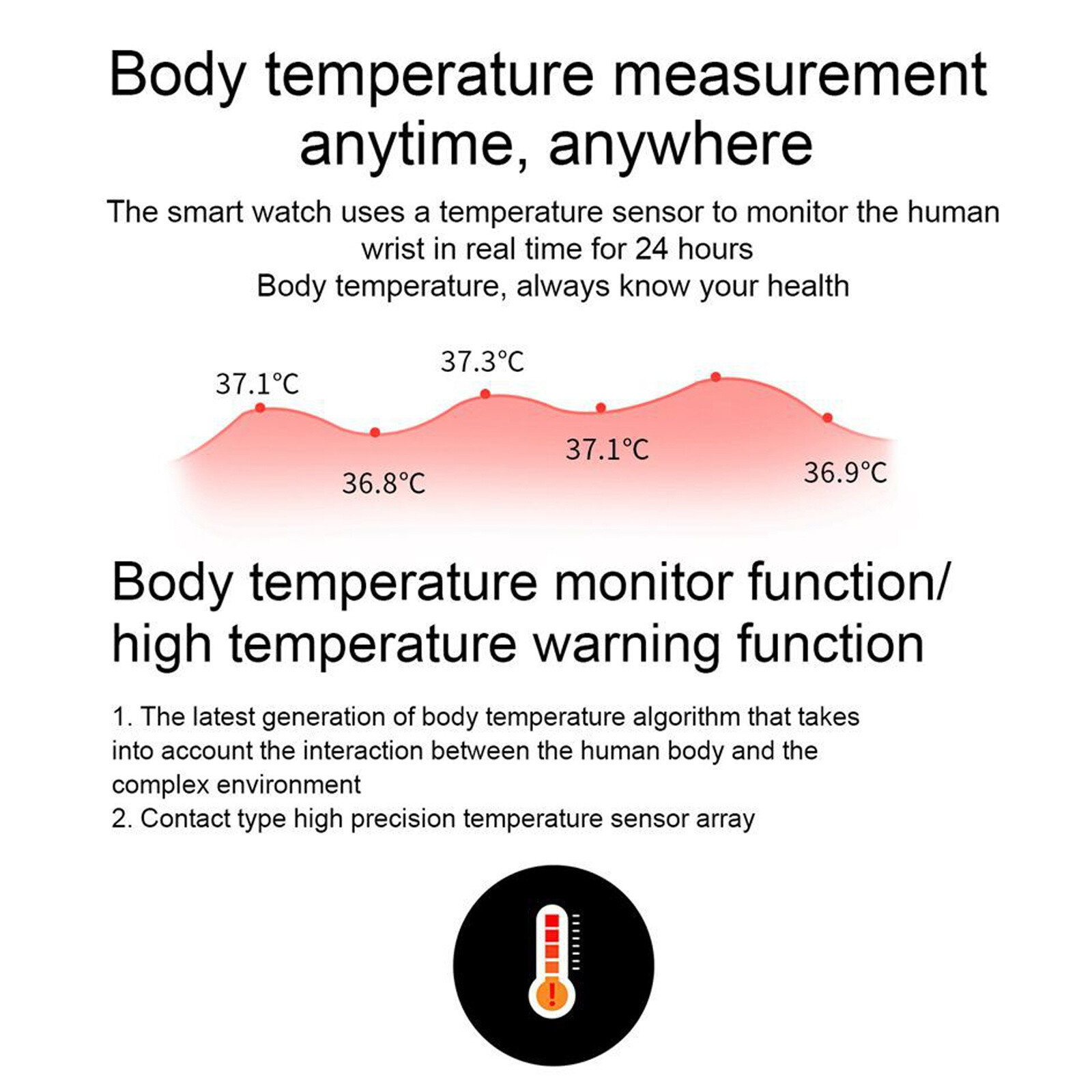 Men’s ECG Watch Sleep Heart Rate Health Blood Pressure Blood Monitor Smart Watch