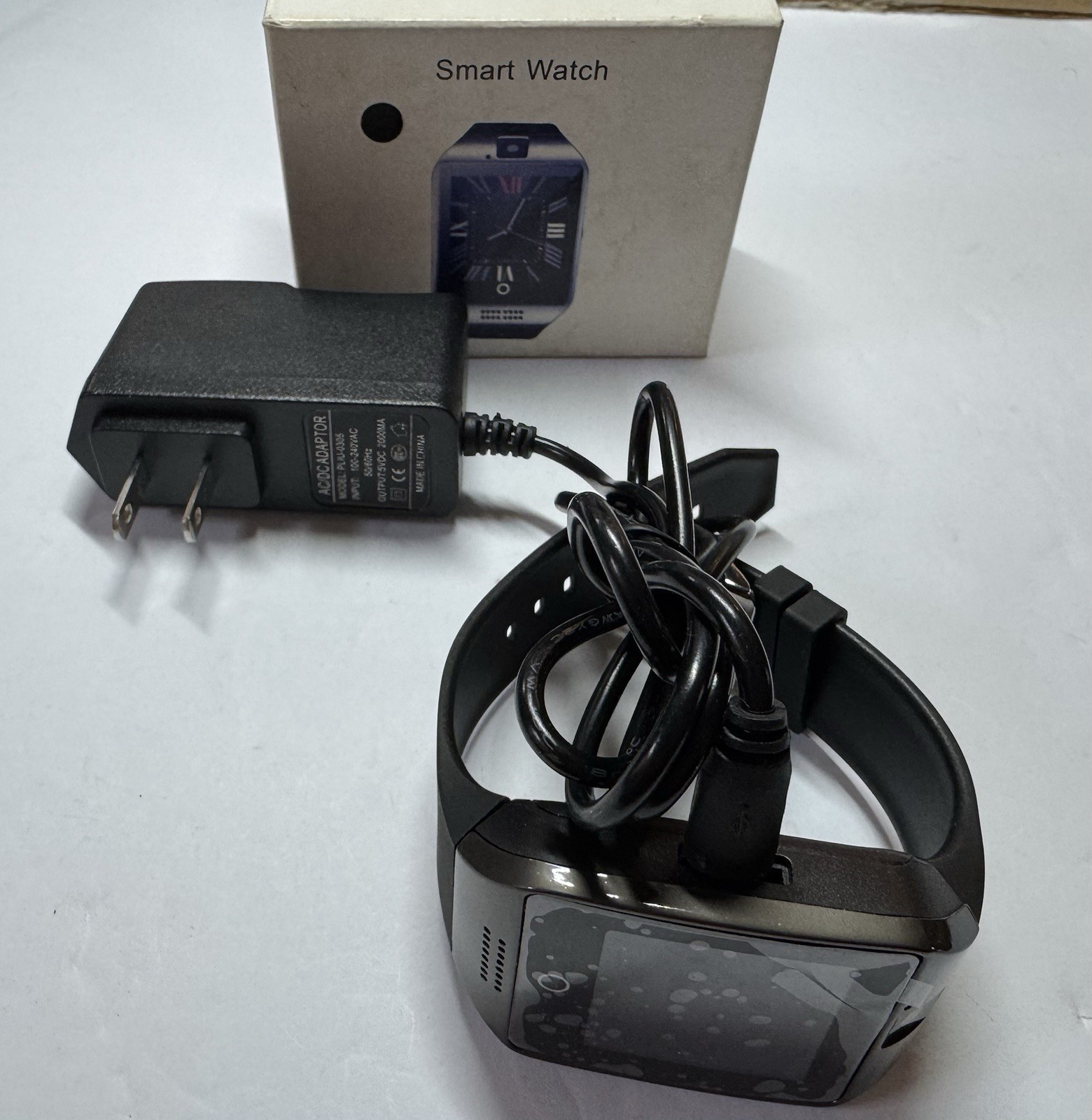 Q18 SMART BLACK MULTI FUNCTION BLUETOOTH Watch w/Camera ANDROID IOS DEVICES