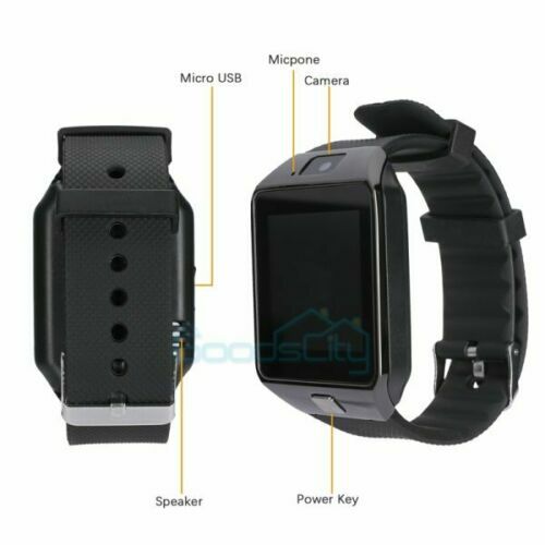 Touchscreen Wrist Smart Phone Watch call text message 4 ios android cell phone