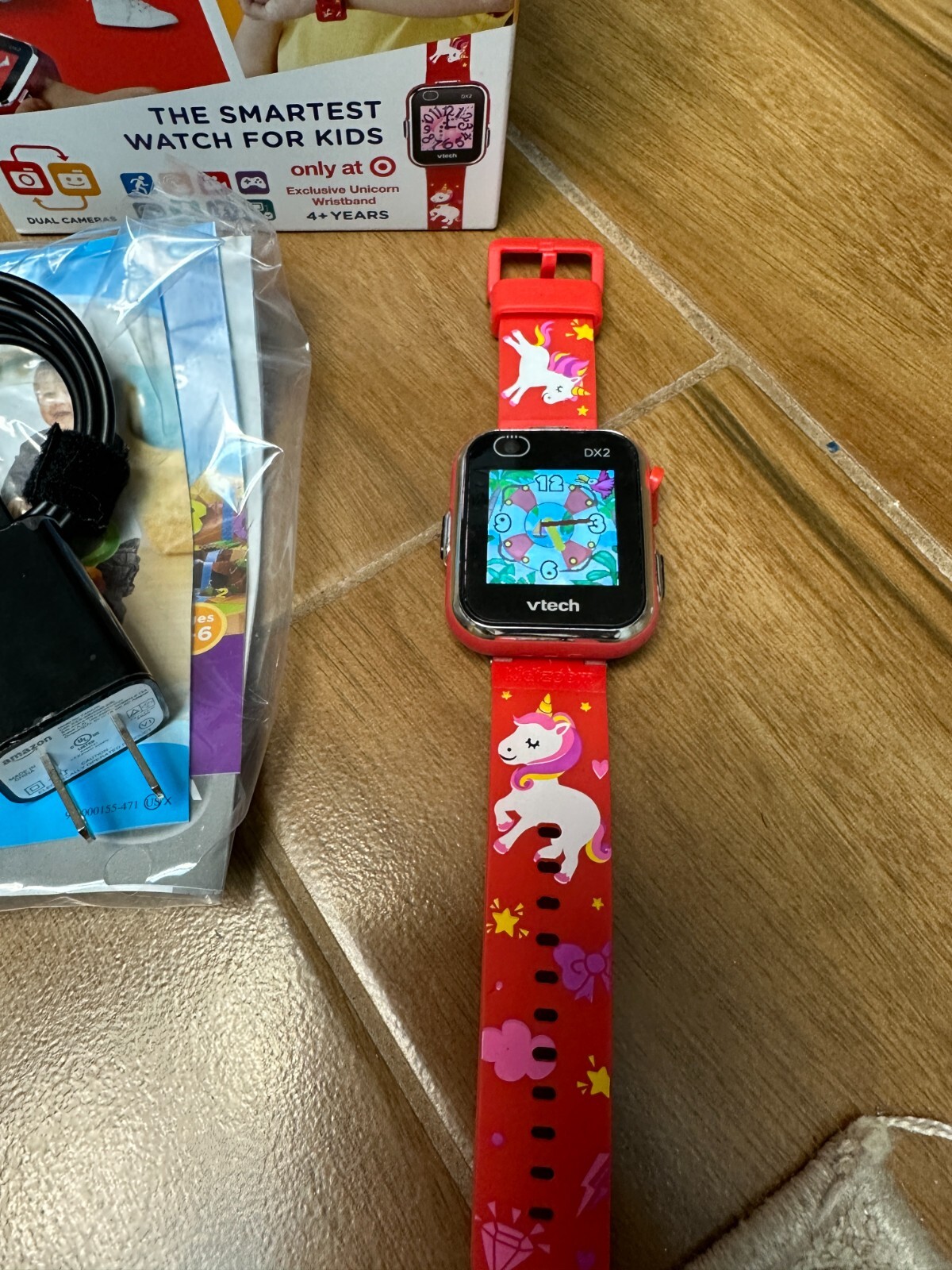 Set of Two VTech KidiZoom Kids Smartwatch Dx2 (in Red and Pink) In Great Shape!