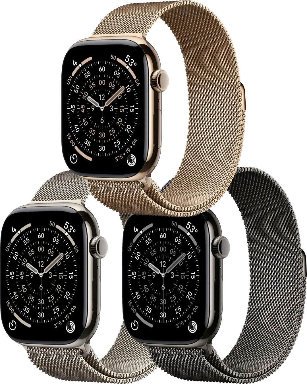 Apple Watch Series 10 Cellular 46mm Gold Titanium Gold Milanese – M/L