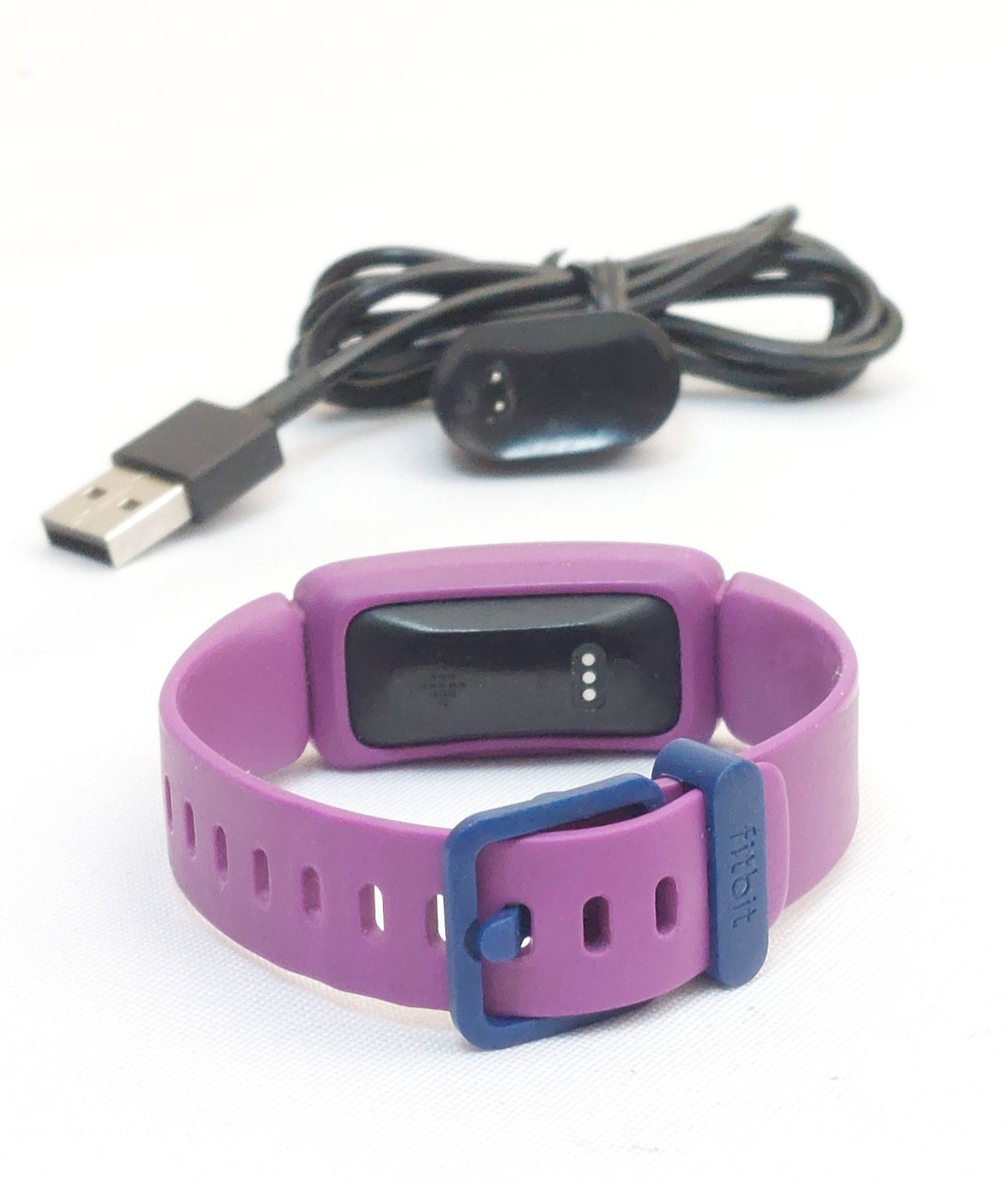 Fitbit Fitness Activity Tracker Inspire FB412 HR Black Case Purple Band – Tested