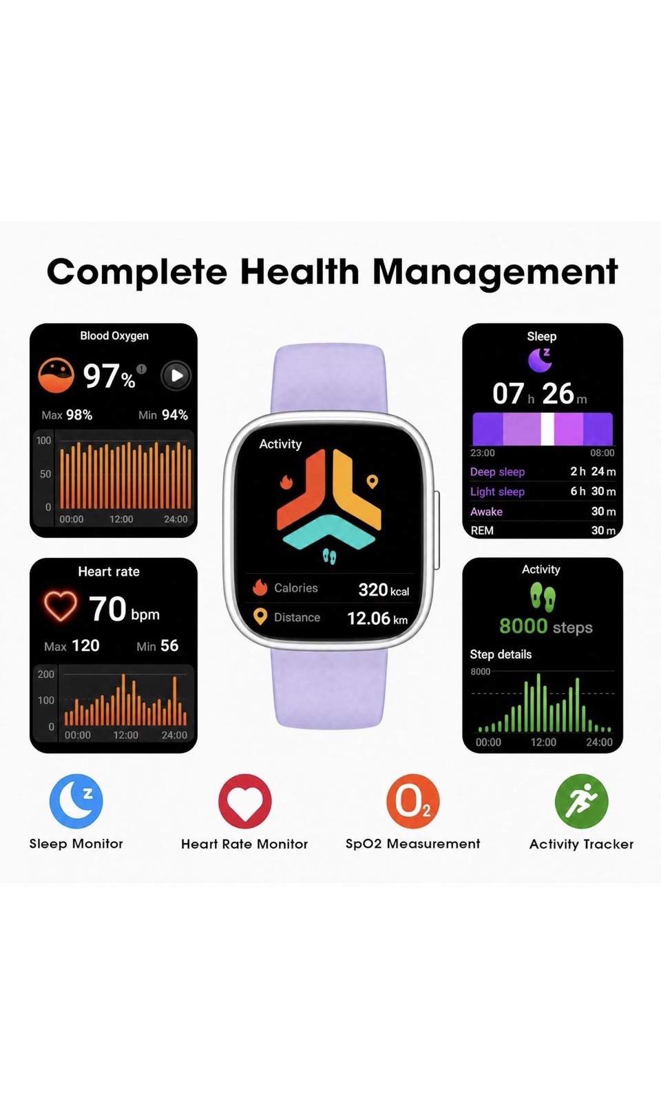 LIVIKEY Smart Watch New IPhone /Android