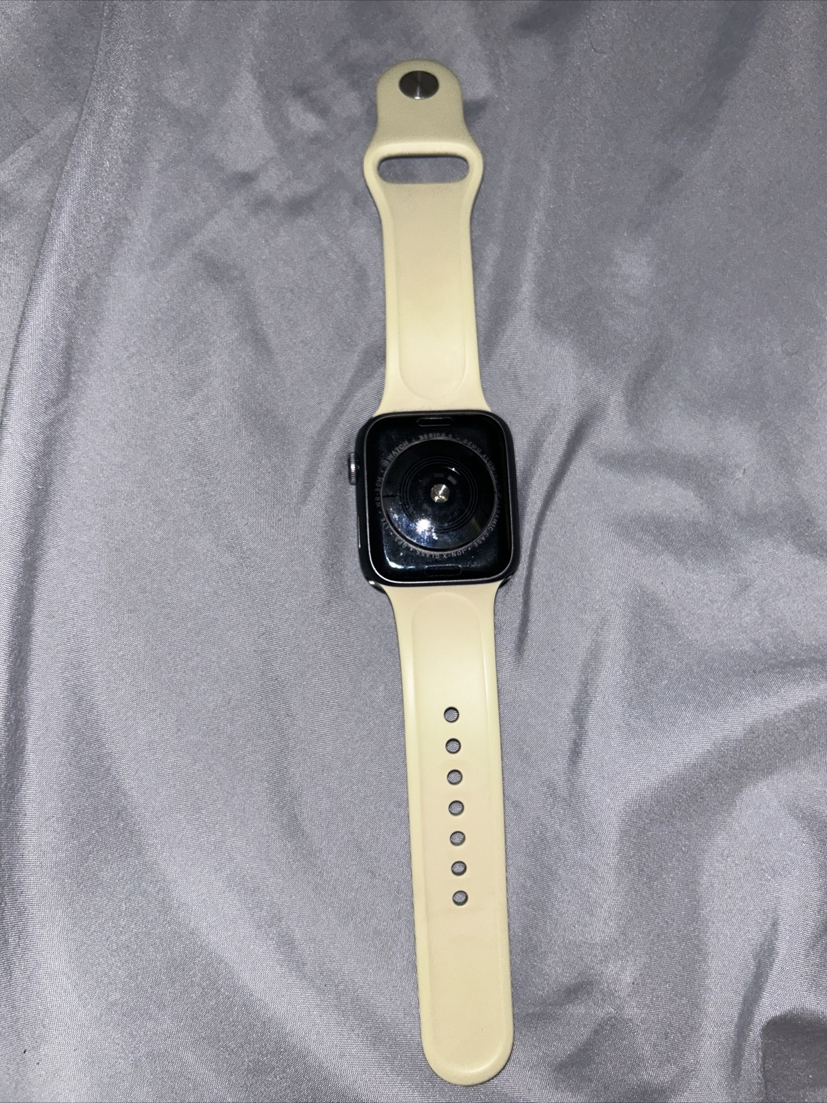 Apple Watch Series 5 44mm Space Gray Aluminum Case with Sand Sport Band -GPS