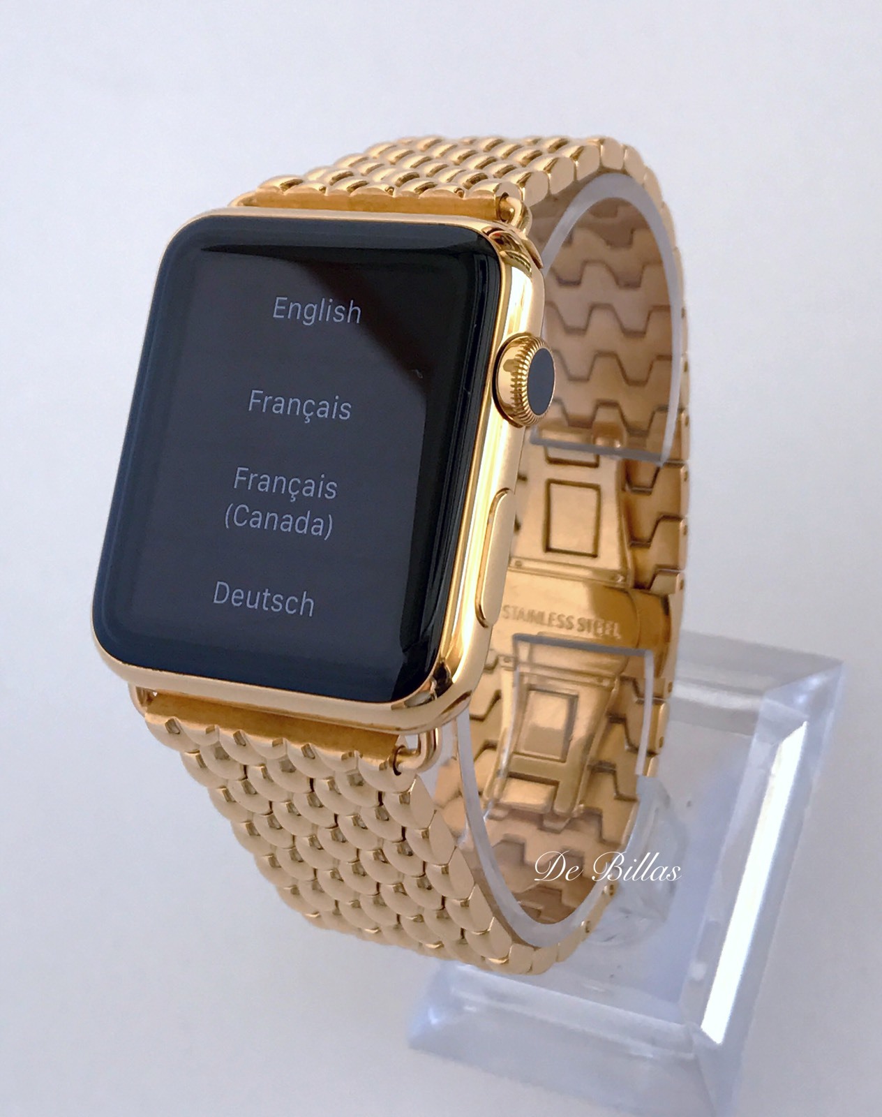 24K Gold Plated 42MM Apple Watch Gen 1 24K Gold Links Butterfly Band