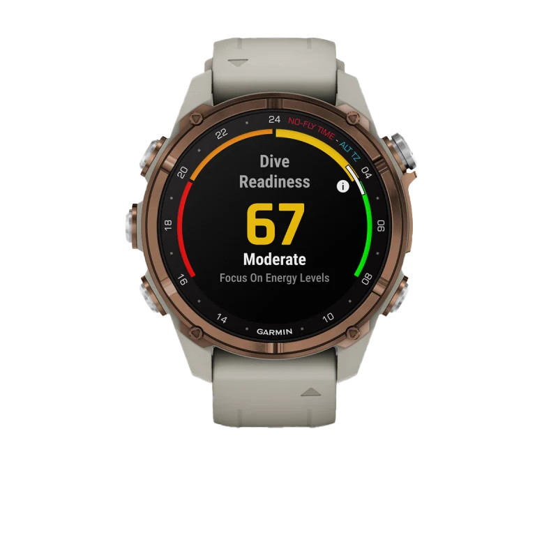 Garmin Descent Mk3i, 43mm Bronze Titanium, Gray Band w/ Descent T2 Transceiver