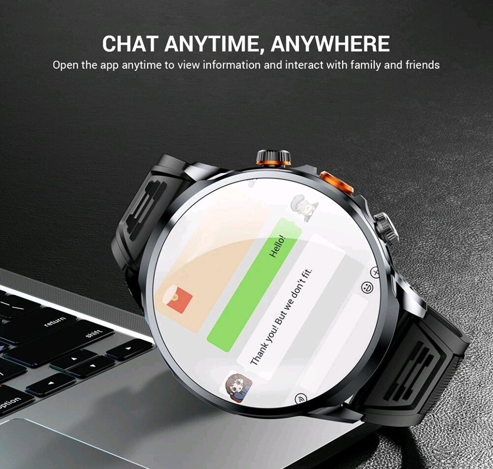 Smart Bracelet 46mm Stainless Steel GPS Camera Fitness Tracker White/Black