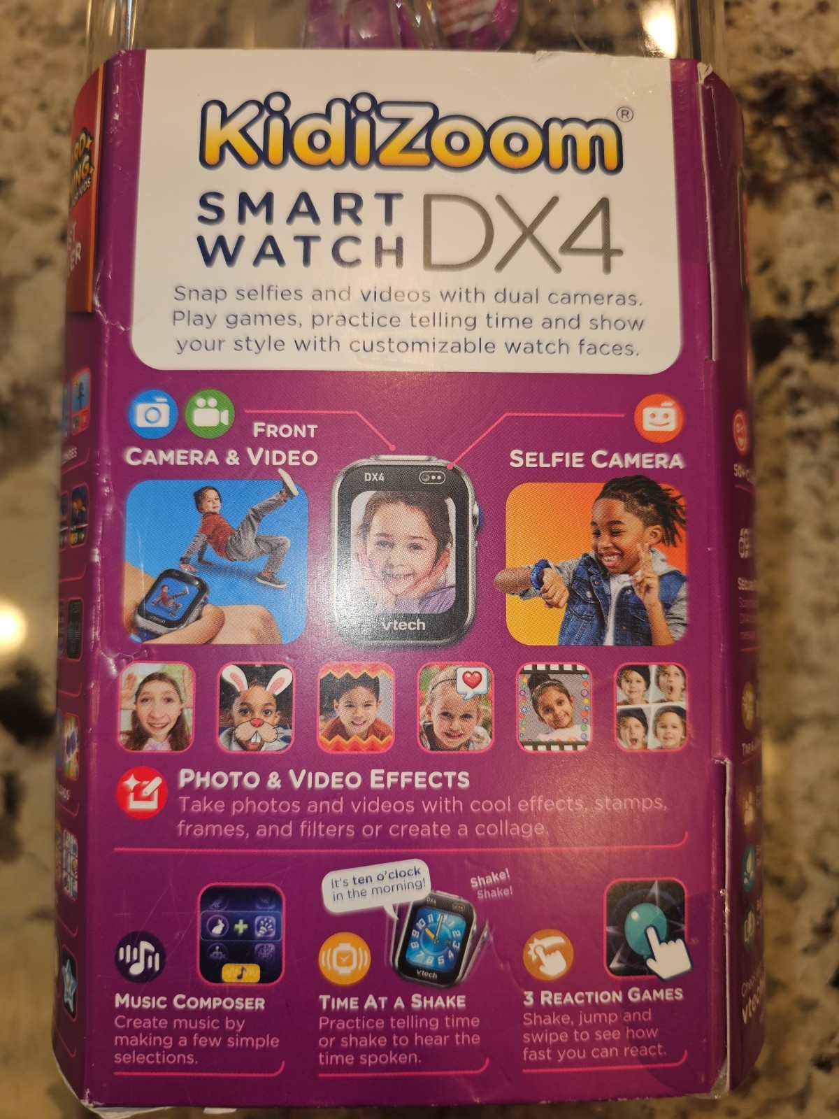 NIB VTech Kids KidiZoom Smartwatch DX4 Purple Camera, Games, Activities Ages 4+