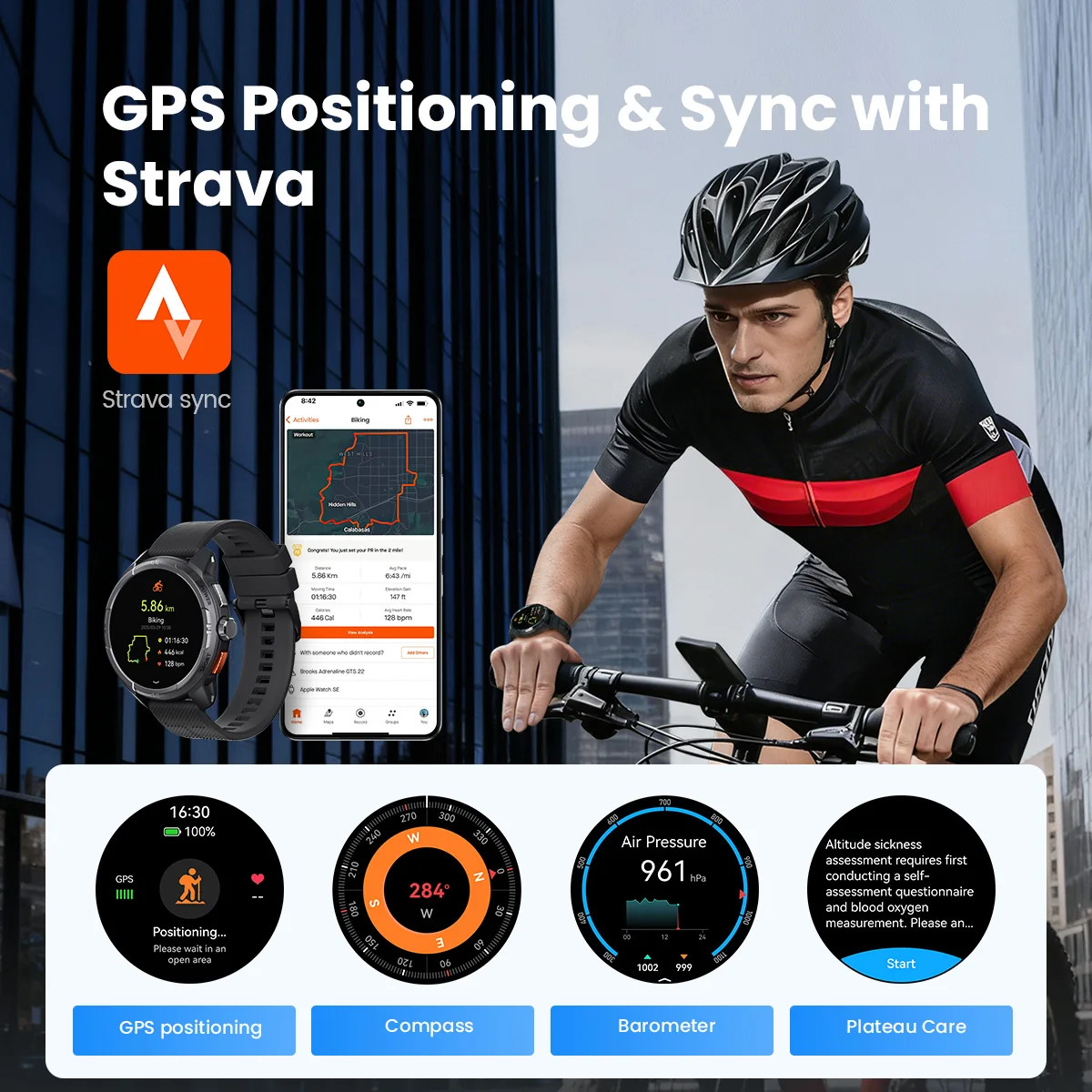 HAYLOU smartwatch 1.6 amoled 5atm waterproof bluetooth call sports watch