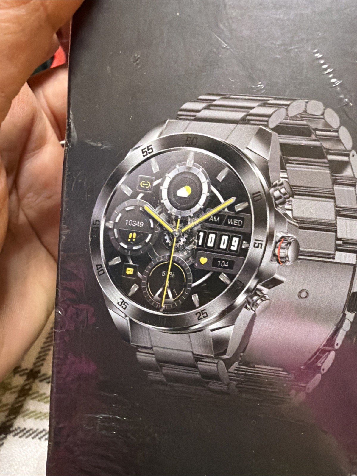 Alphagear Commander Smartwatch Black Metal Band & Black Metal Case