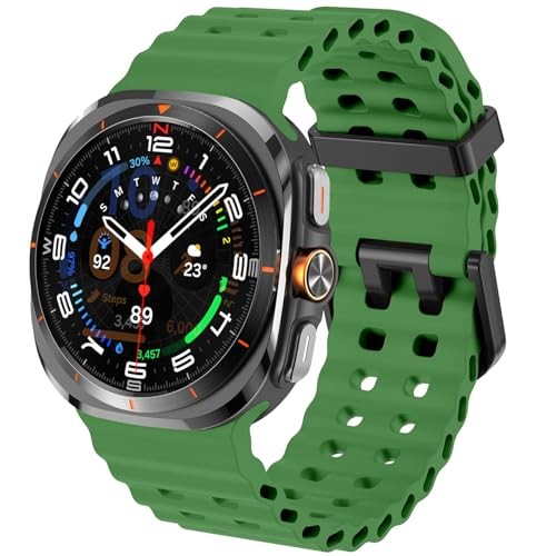 Ocean Silicone Strap Compatible with Samsung Galaxy Watch Ultra 47mm Sport Men