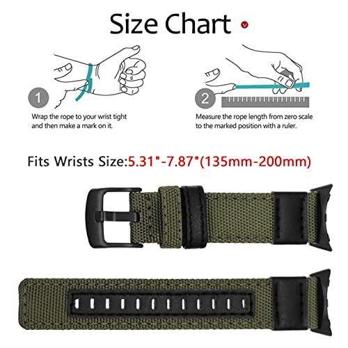1 Pack Woven Nylon Durable Watch Band Compatible with Google Pixel Watch, Milita
