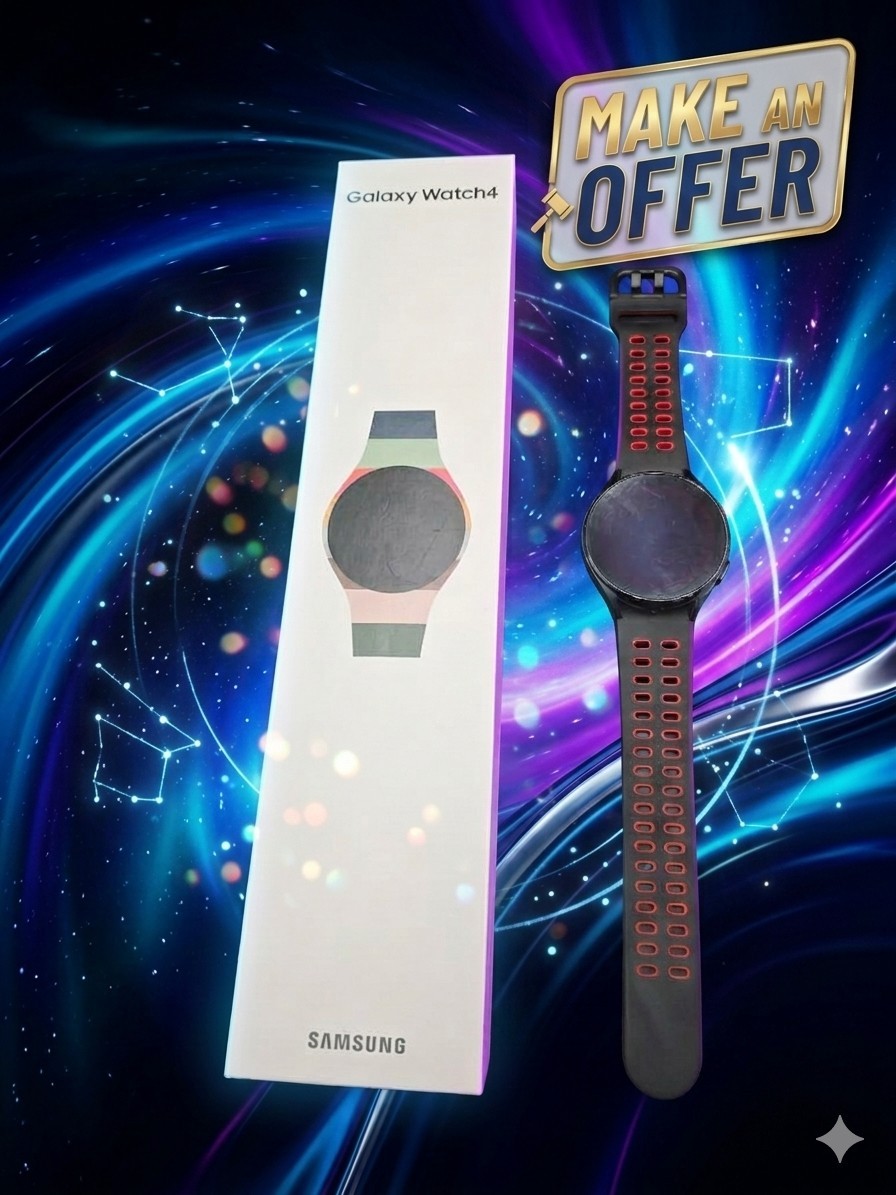 Samsung Galaxy Watch4 44mm SM-R870 Forest Green Red Parts Repair Box Band