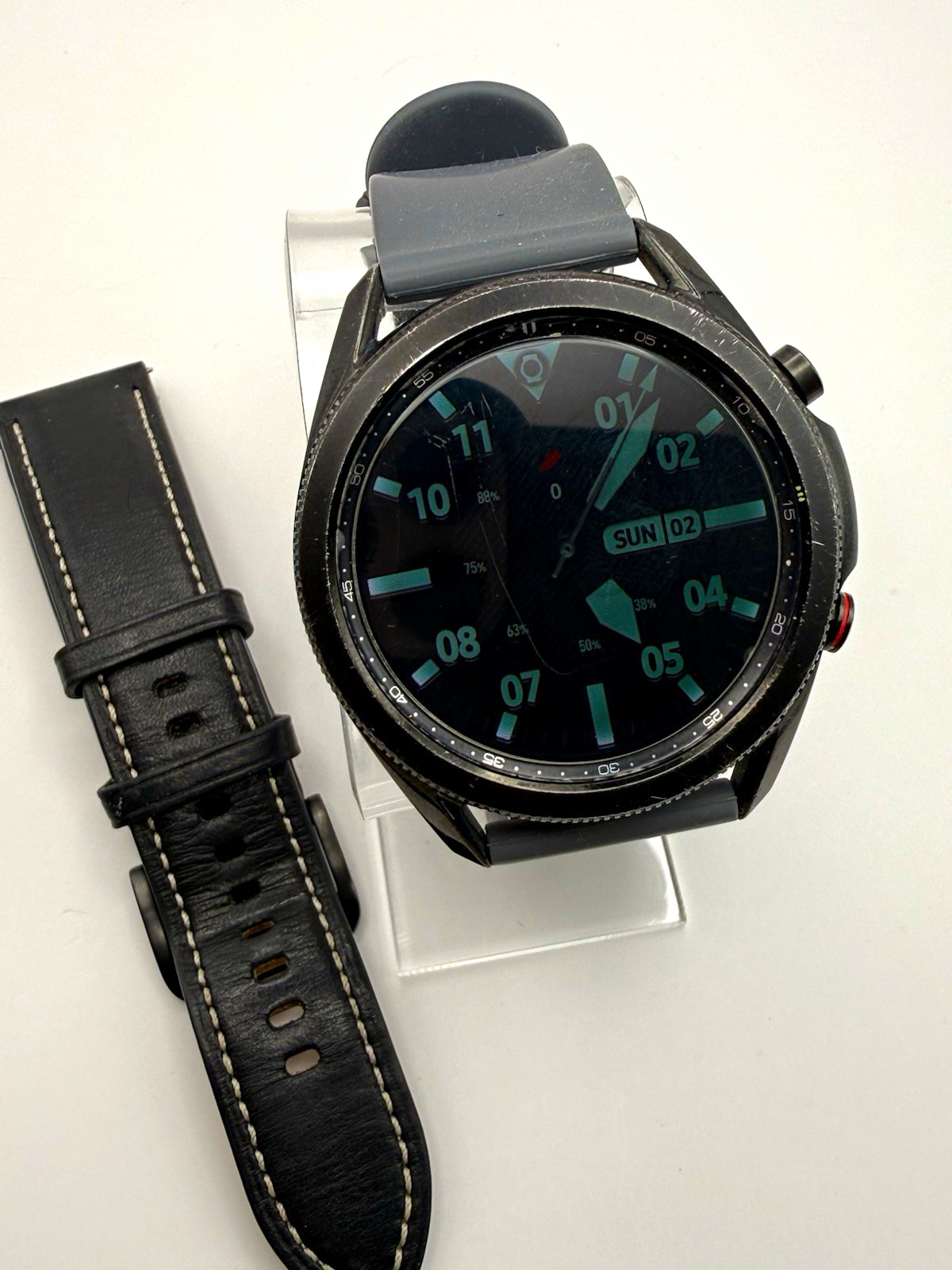 Samsung Galaxy Watch 3 45mm Black Stainless Steel with extra leather strap
