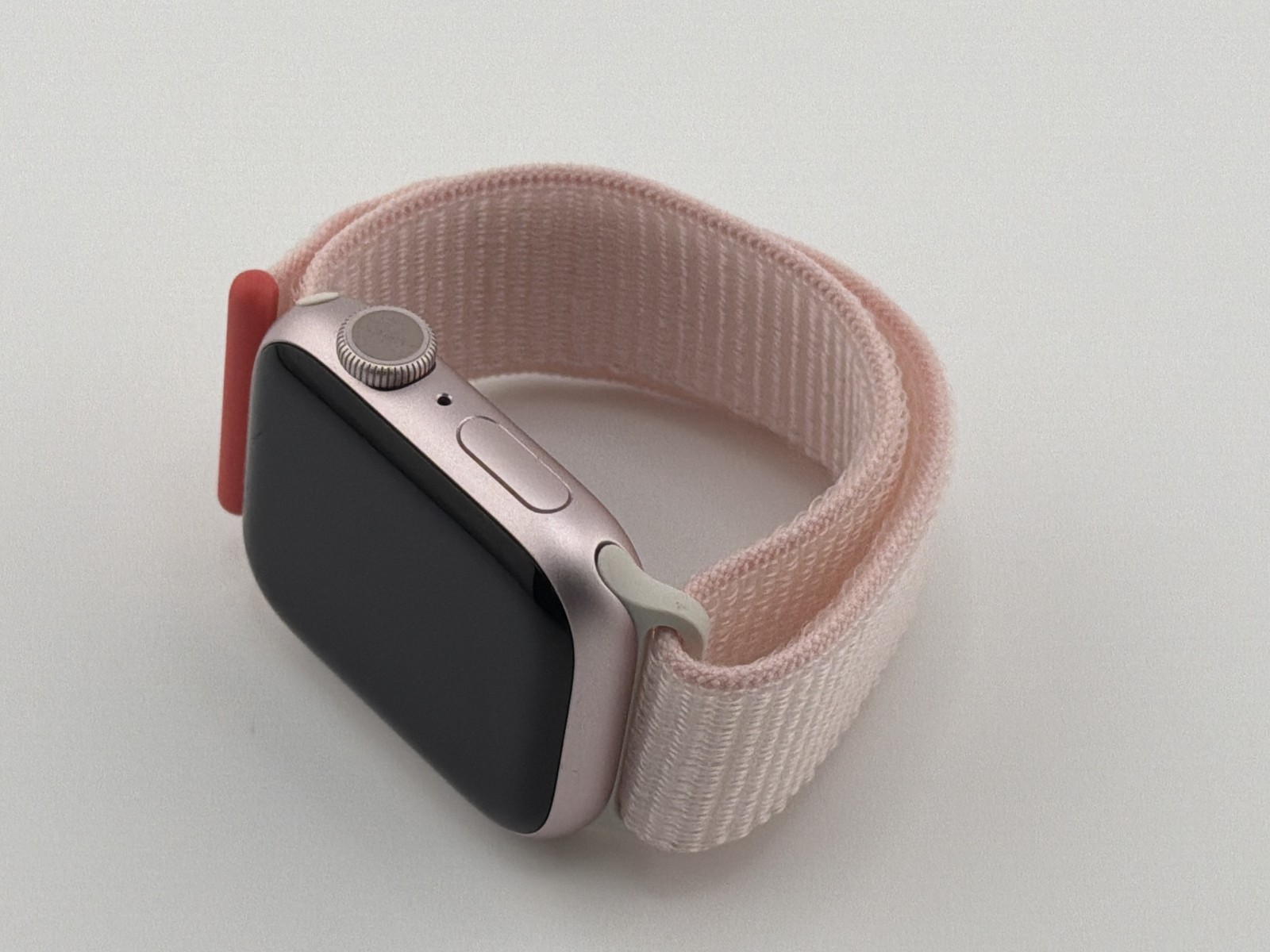 Apple Watch Series 9 41mm Pink Aluminum With Light Pink Sport Loop GPS Only Good