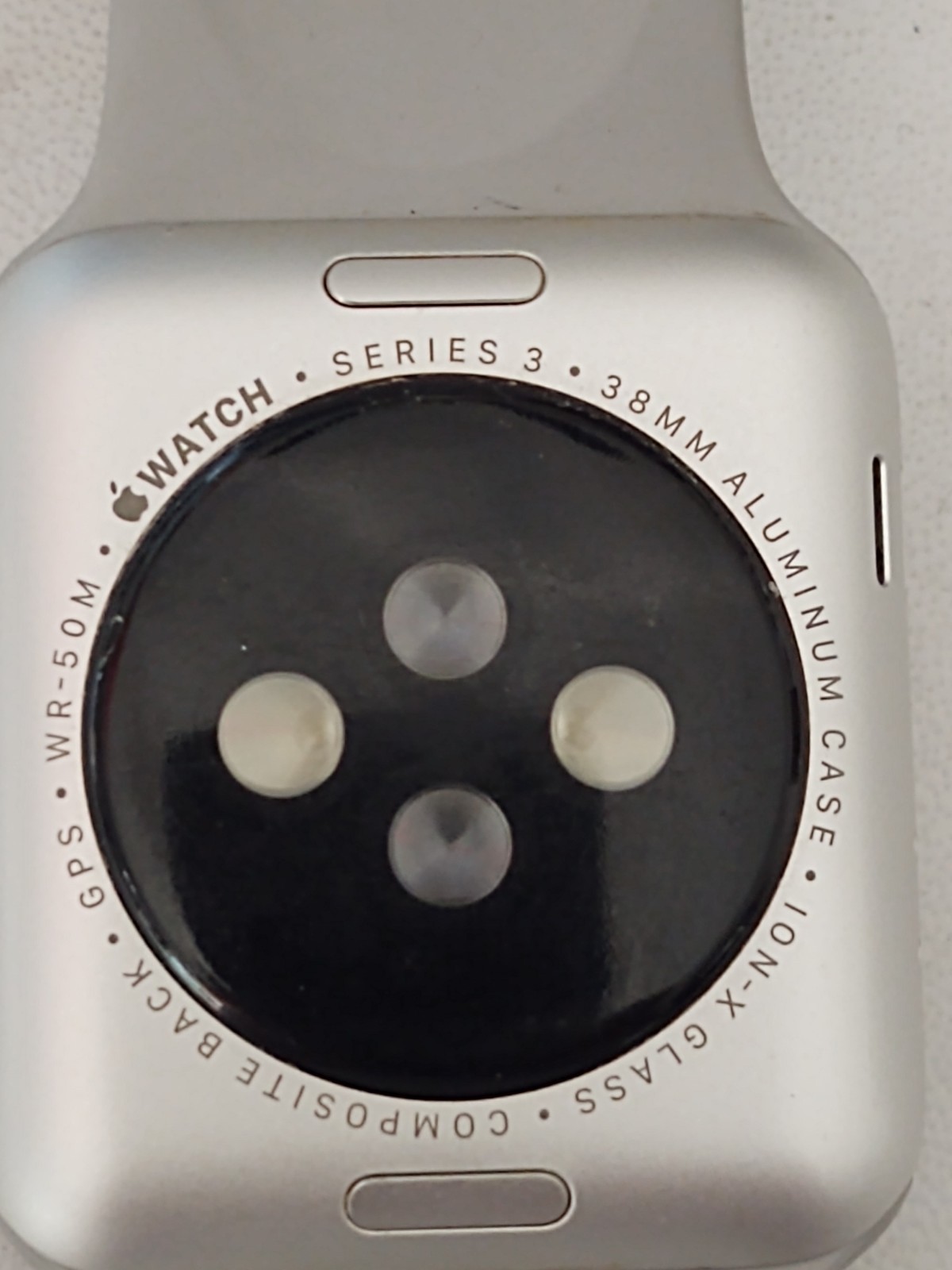 Apple Watch Series 3, 38mm Aluminum Case Ion-X glass Composite Back GPS WR-50M