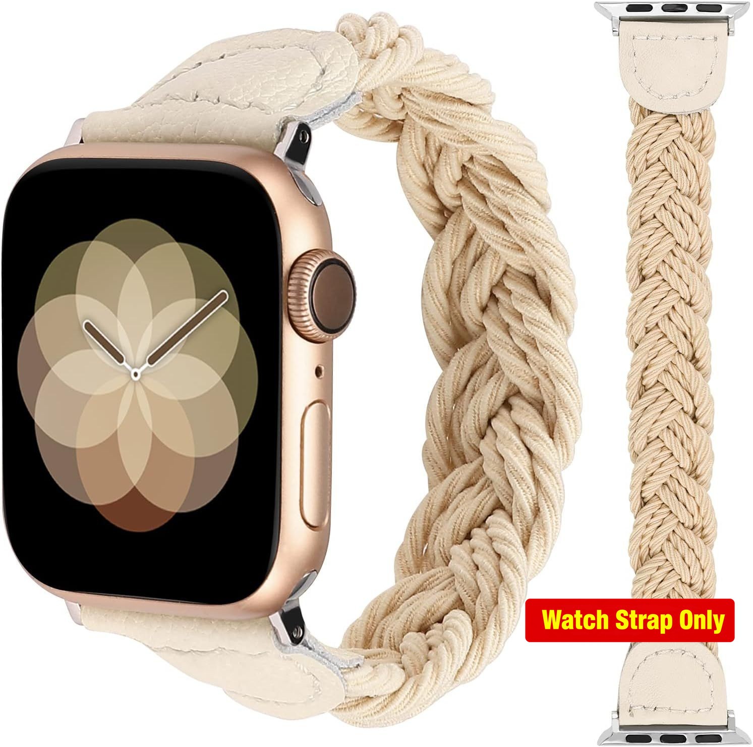 Braided Strap Compatible with Apple Watch Series 10 41mm Women Stretchy