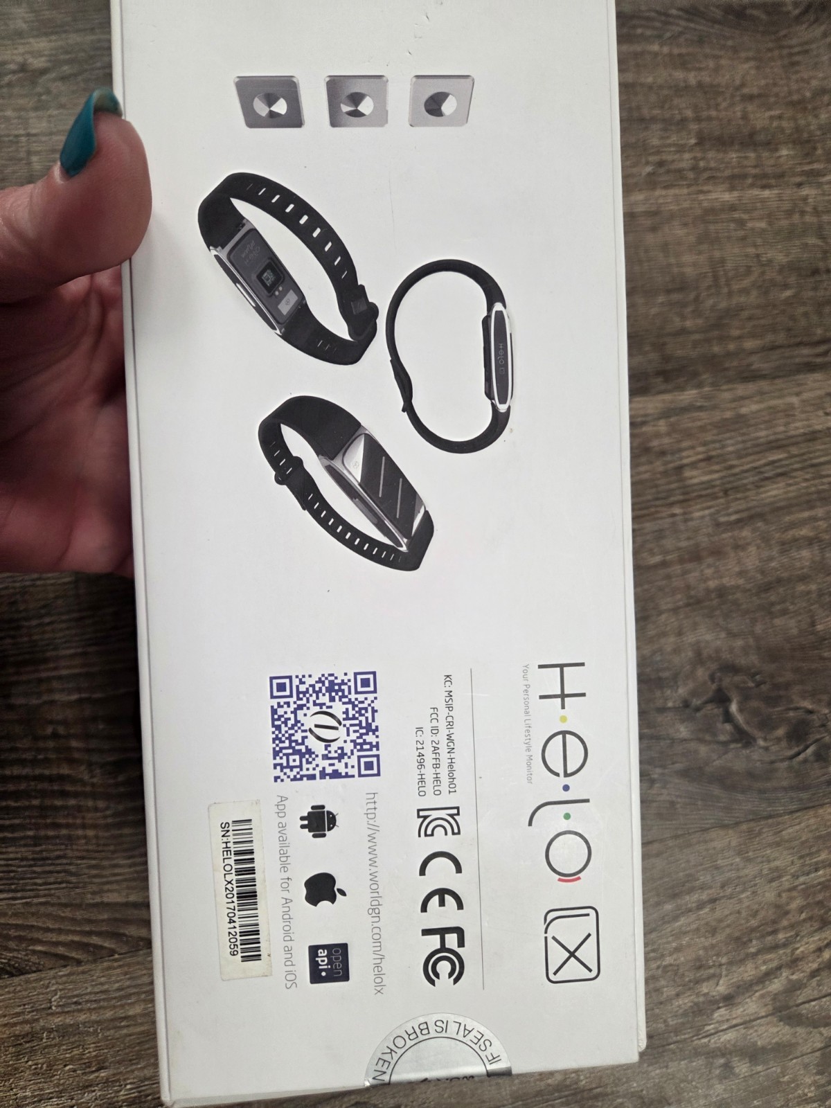 Helo box set with germanium stones Cutting edge fitness tracker Watch NEW
