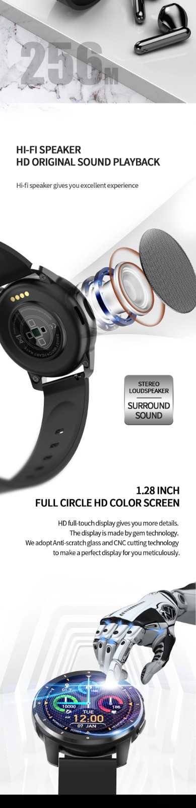 MX11BT Call HIFI Speaker Music Playback Couple Watch IP68 Waterproof smart watch