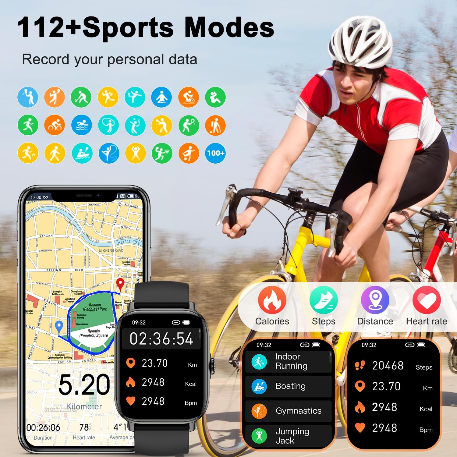 Smart Watch for Men Women Fitness: Waterproof Make Answer Call Running