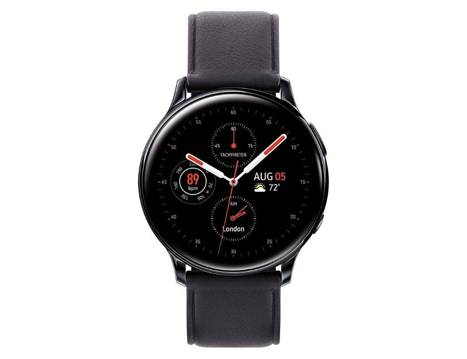 SAMSUNG Galaxy Watch Active2 LTE Smartwatch (Stainless Steel, 40mm, Black)