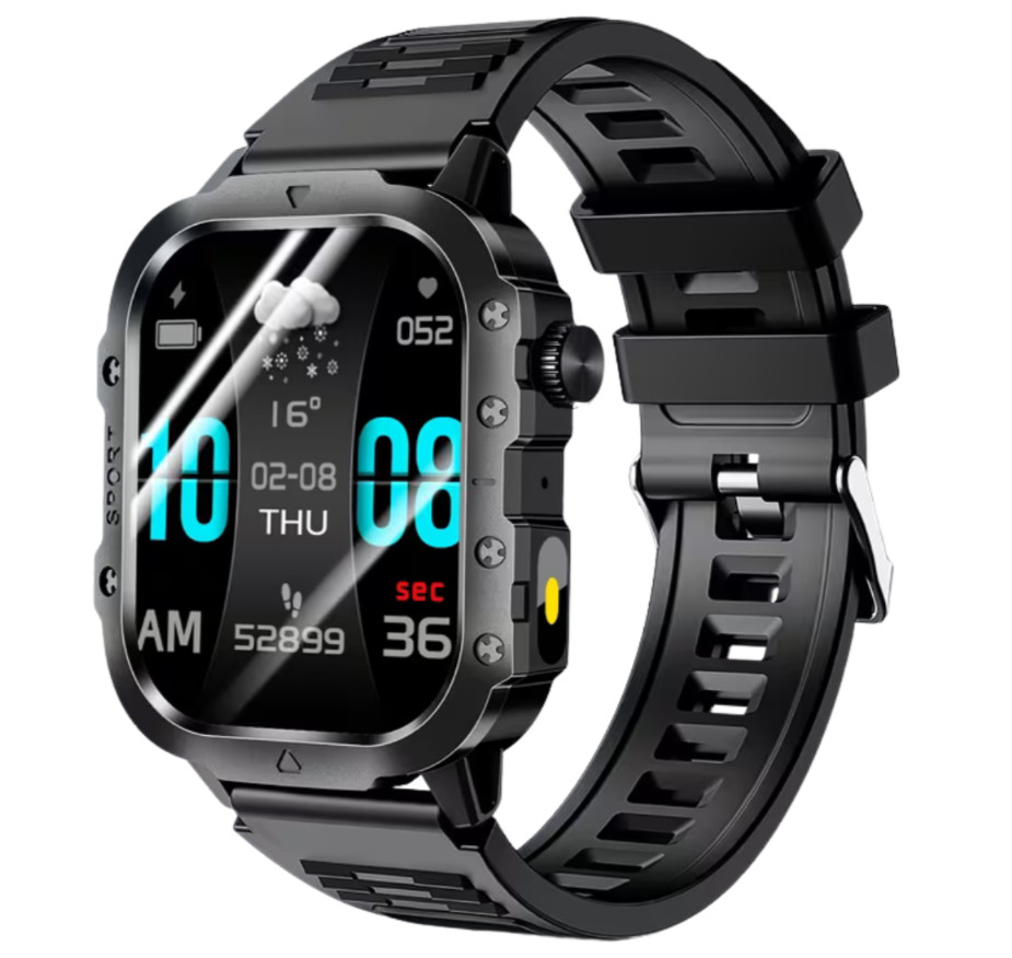 Smart Watch 2.01″ Fitness Tracker for Android & iPhone LED Flashlight 100+ Sport