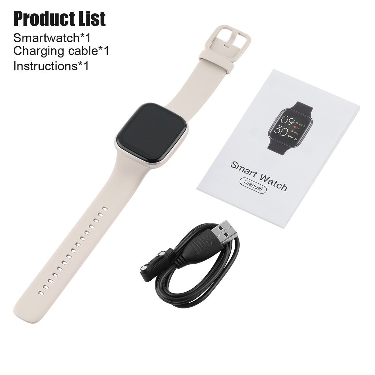 Fitness Tracker with 25 Sports Modes 7-Day Battery Magnetic Charging Smartwatch