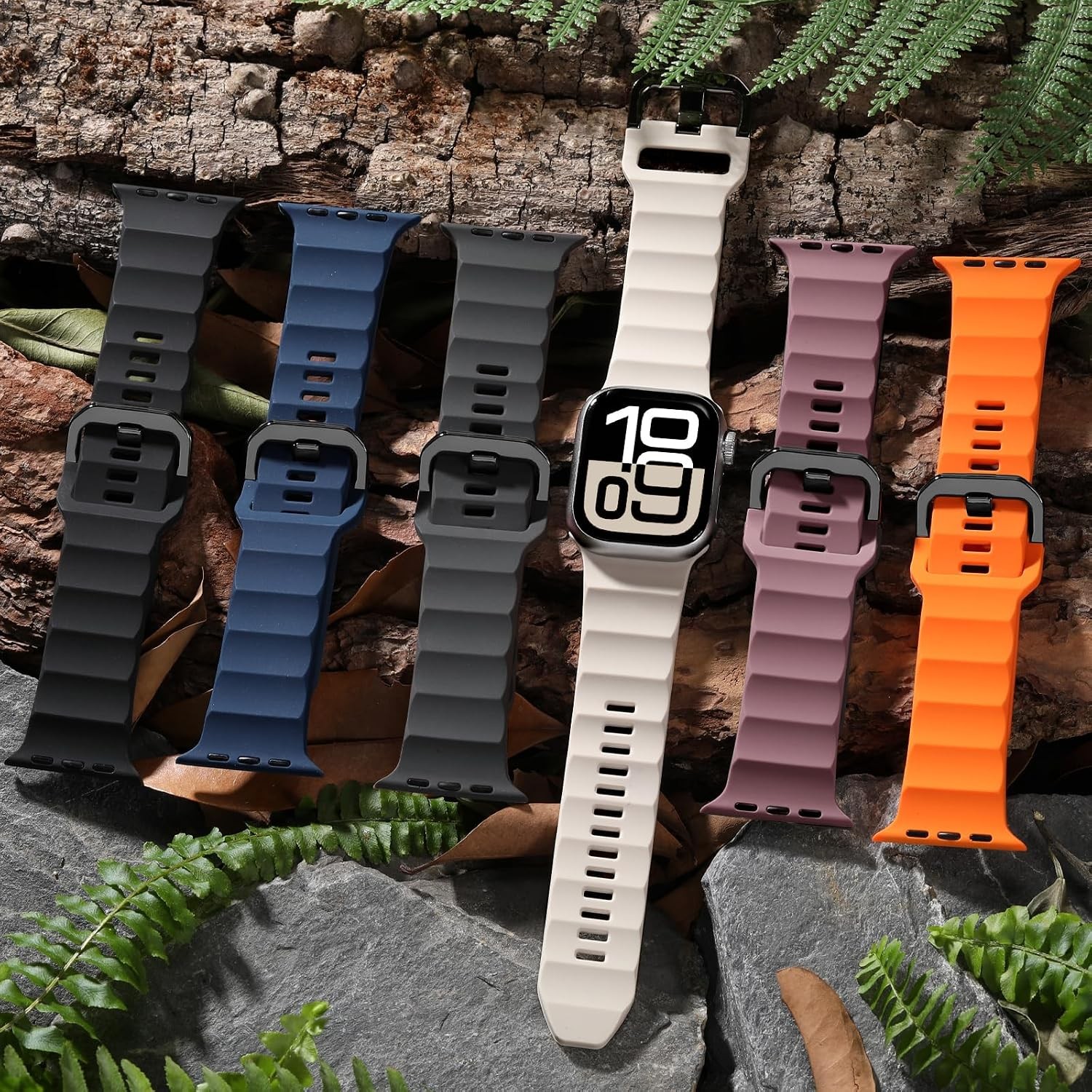 Soft Silicone Strap Compatible with Apple Watch Ultra 49mm 44mm 42mm