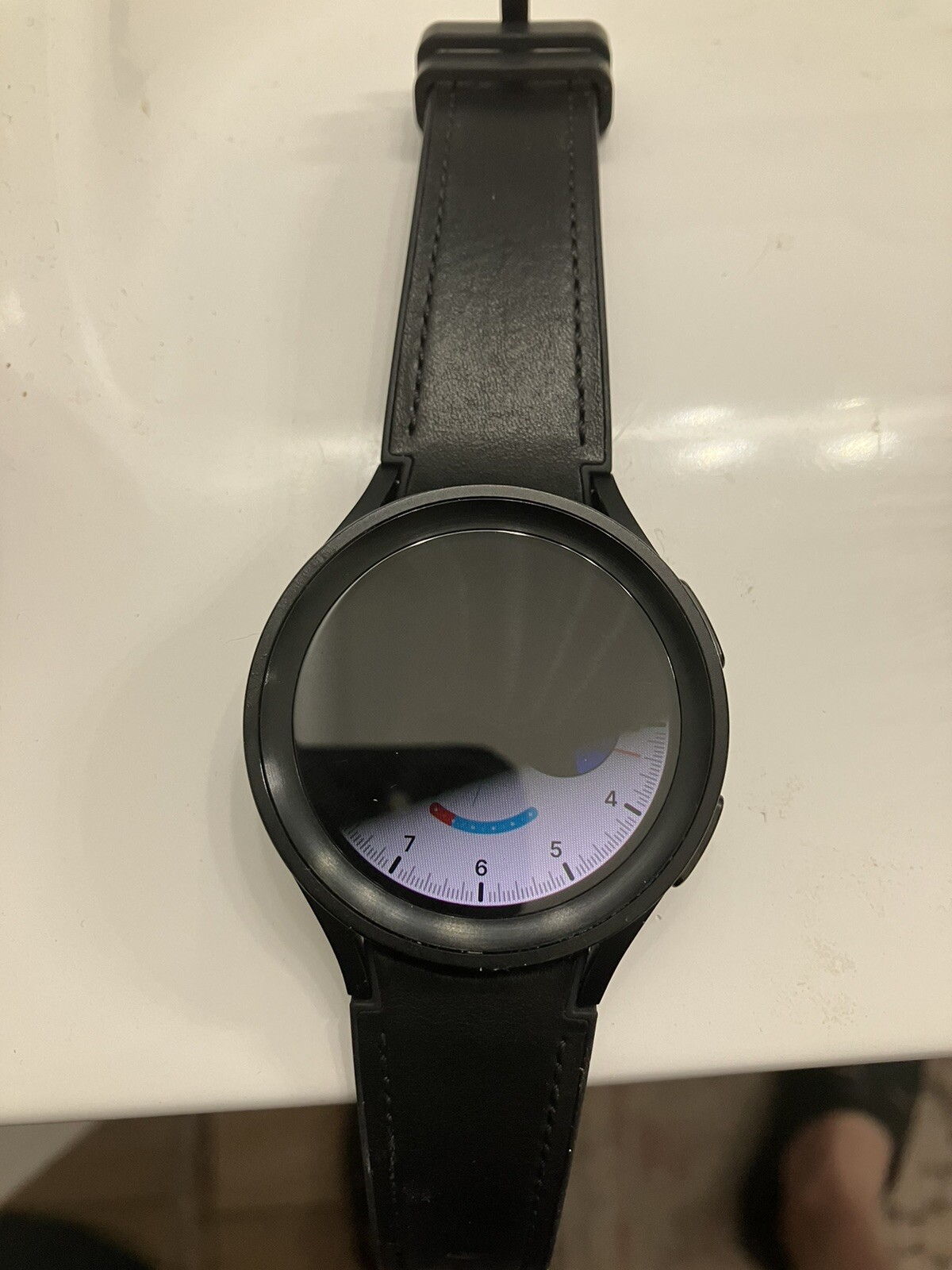 Galaxy Watch5 Pro 45mm Black Leather Strap