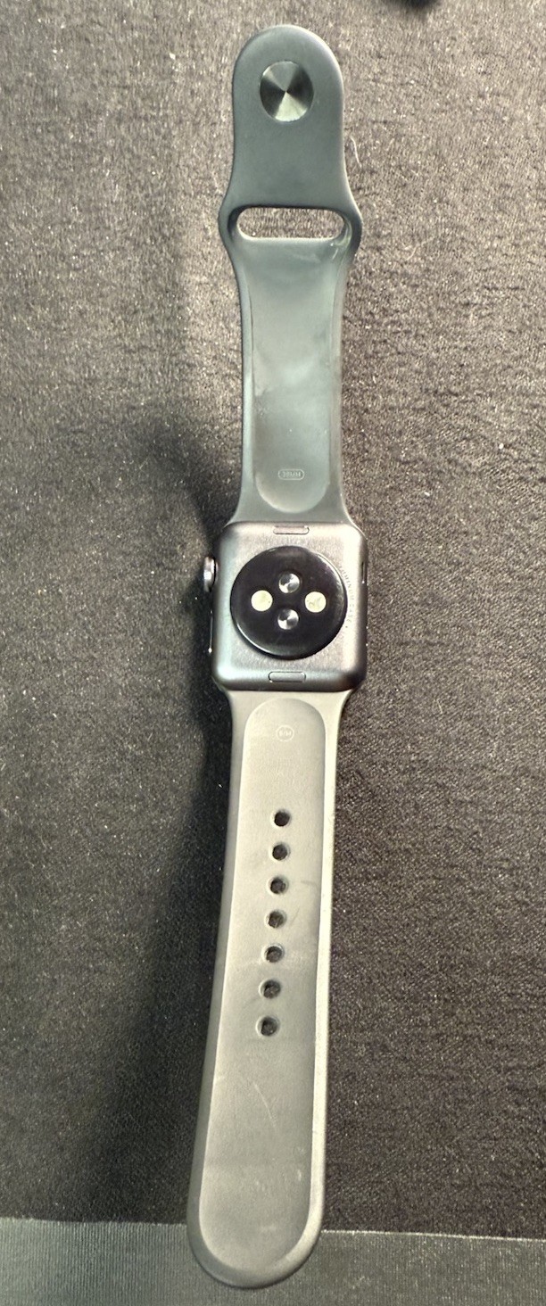 Apple Watch Series 3 38 mm gray Aluminum GPS for Parts Model A1858 with Band