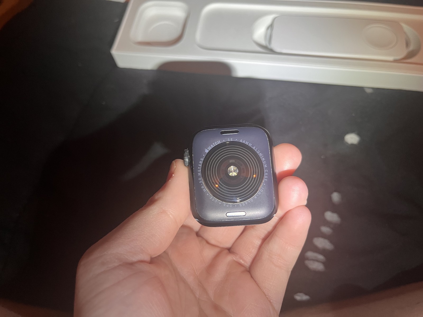 Apple Watch SE 44mm Aluminum Case Second Generation With Additional Fabric Band.