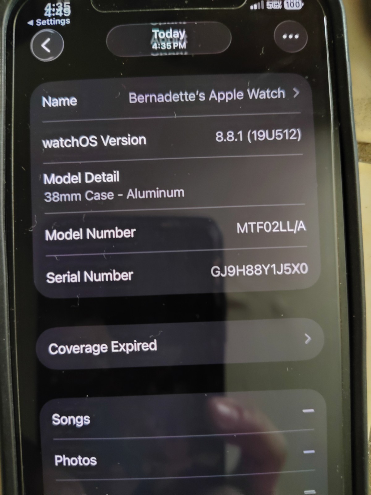 Apple Watch Series 3 Black Sport Band Smart Watch