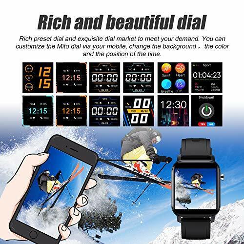 Smart Watch Fitness Tracker-1.4 Inch Full Touch Screen Android Black