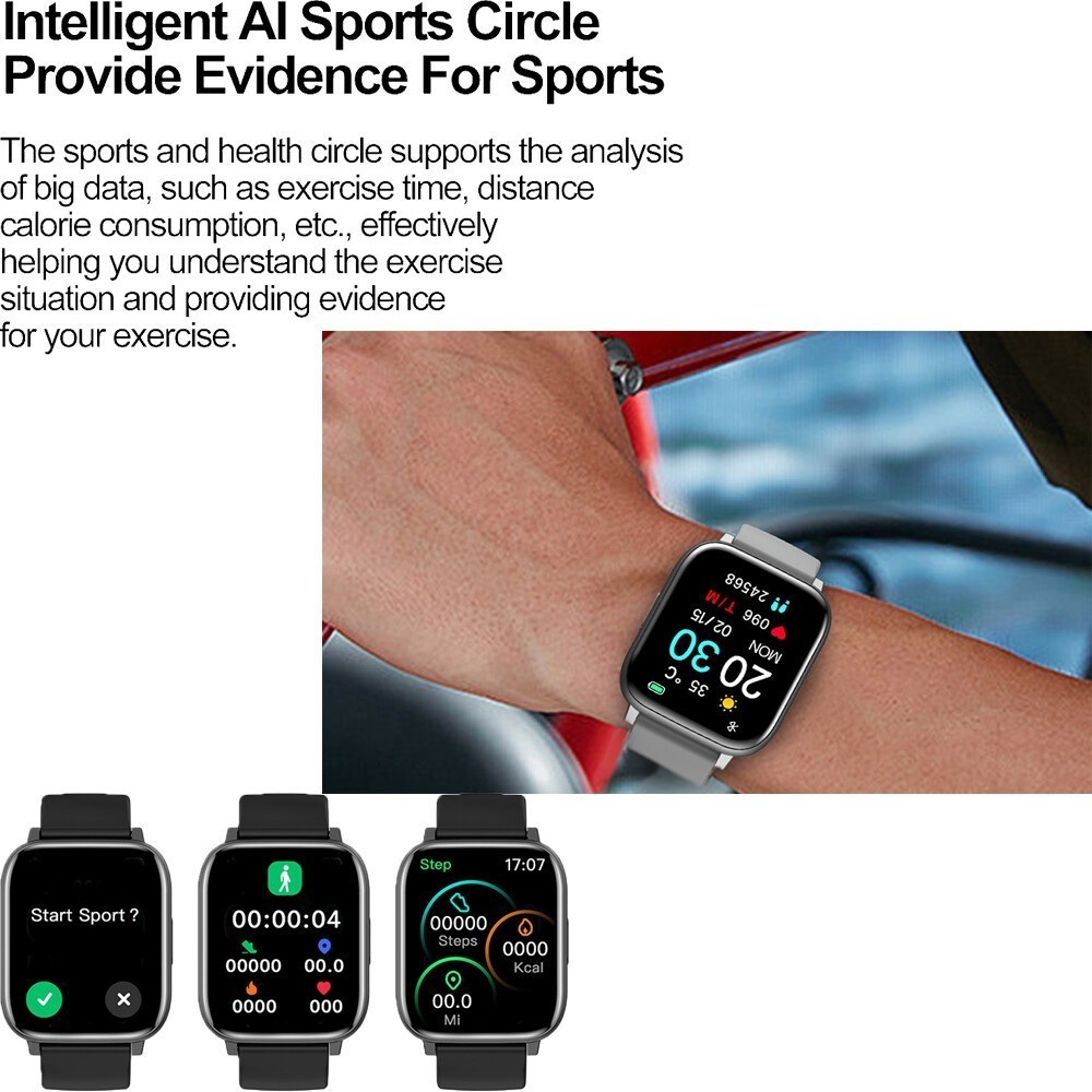 2026 Smart Watch Men Women, Waterproof Smartwatch Bluetooth For iPhone/Samsung