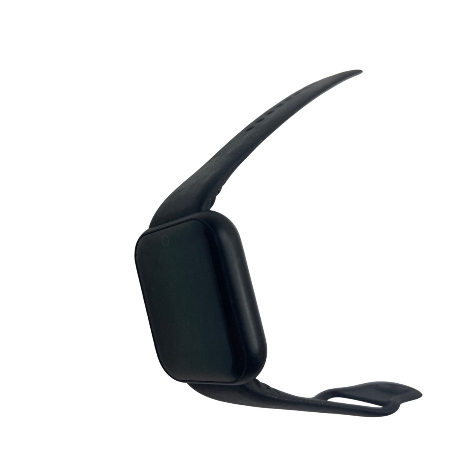 Black Square Smartwatch With Silicone Band A55