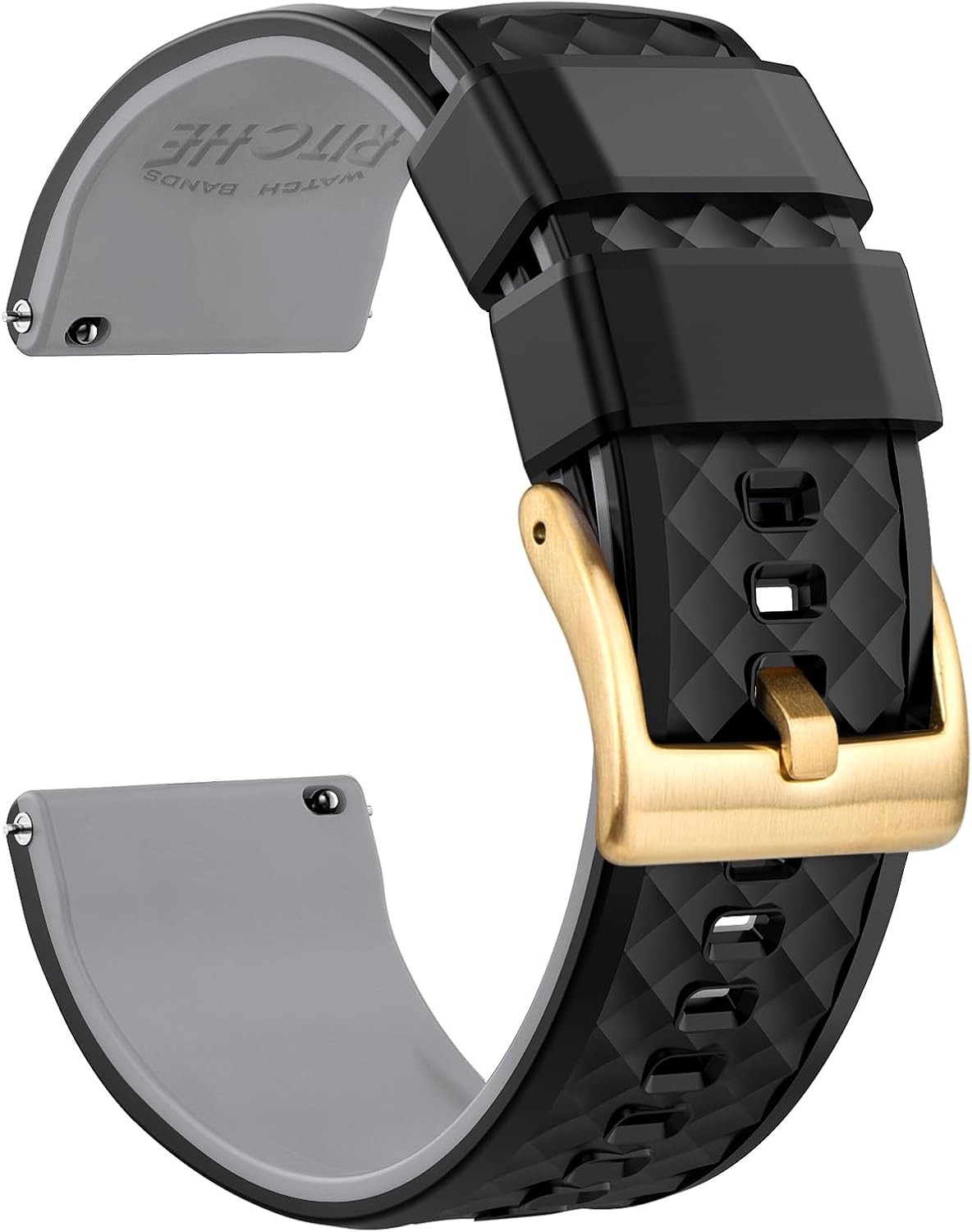 Silicone Watch Bands 18mm 20mm 22mm 24mm Quick Release Rubber Bands for Men