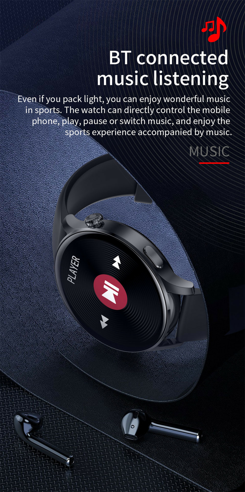 Smart Watch 1.28 inch Touch Screen Bluetooth Call Watch for Andorid IOS Phones
