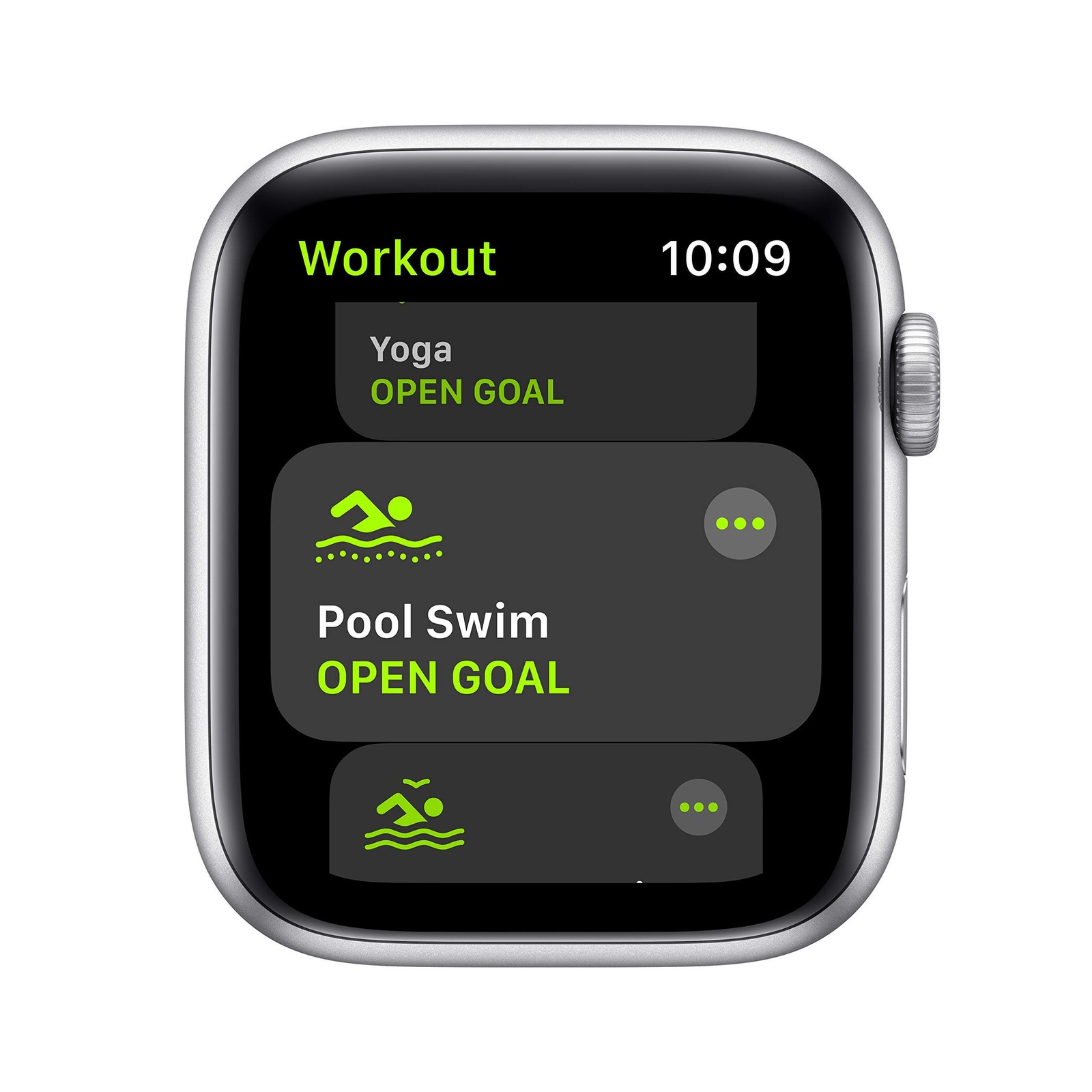 Apple Watch SE GPS 44mm Silver Aluminum Case with White Sport Band Silver