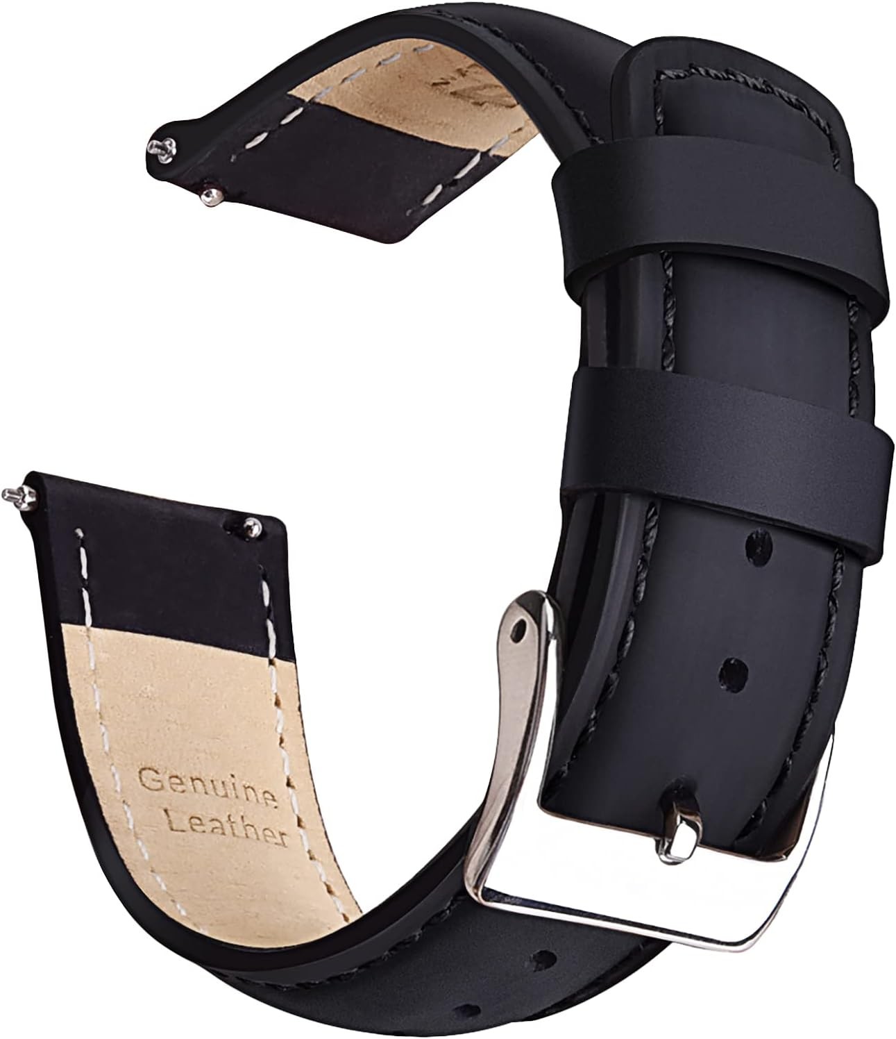Genuine Leather Strap Compatible with Men’s Watches