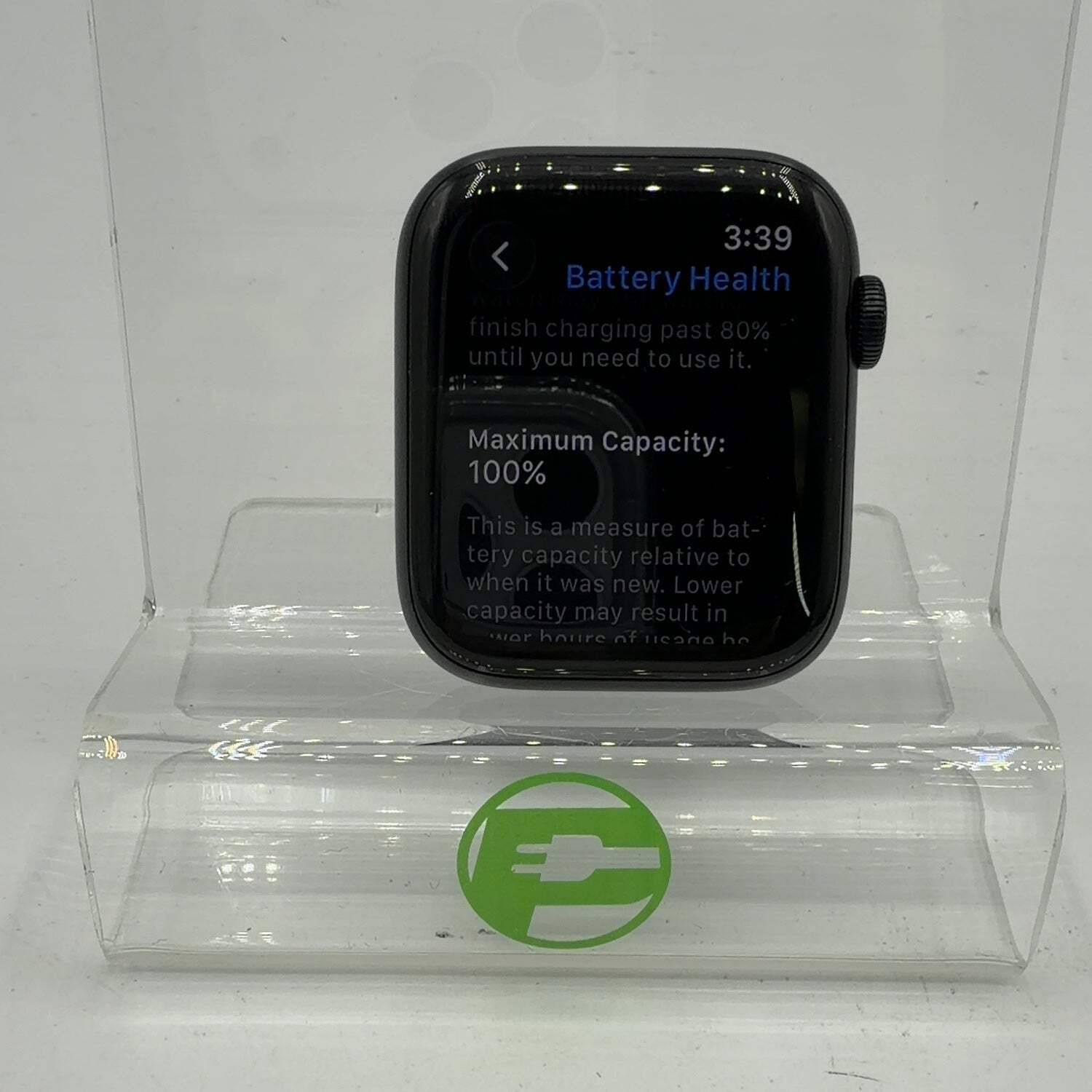 GPS Only Apple Watch SE 3 44MM Midnight Aluminum Black Nike Sport Band MEP34LW/A