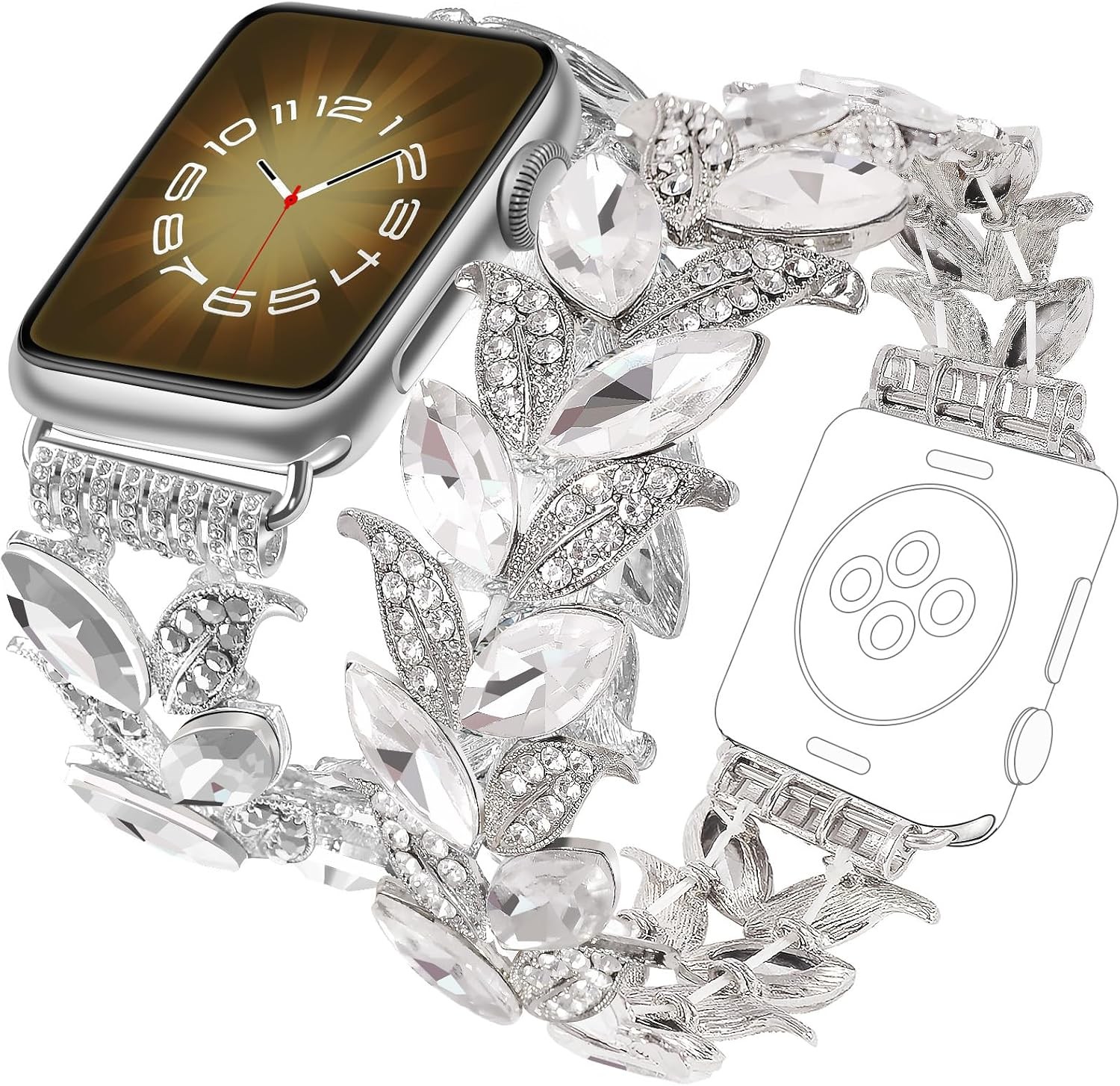 Slim Metal Strap Compatible with Apple Watch Series 11 10 9 8 7 6 5 4 3 38/40mm