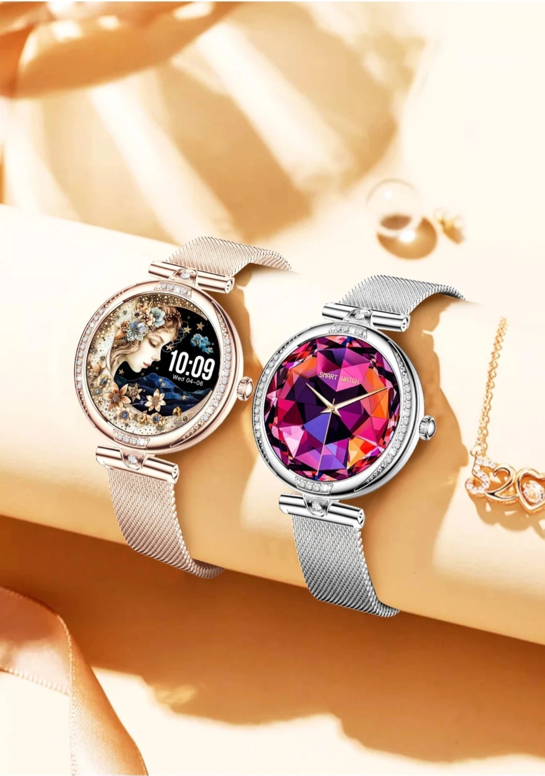 Smart Watch Fashion Ladies Wristwatch Bluetooth Calling Women Fitness Smartwatch
