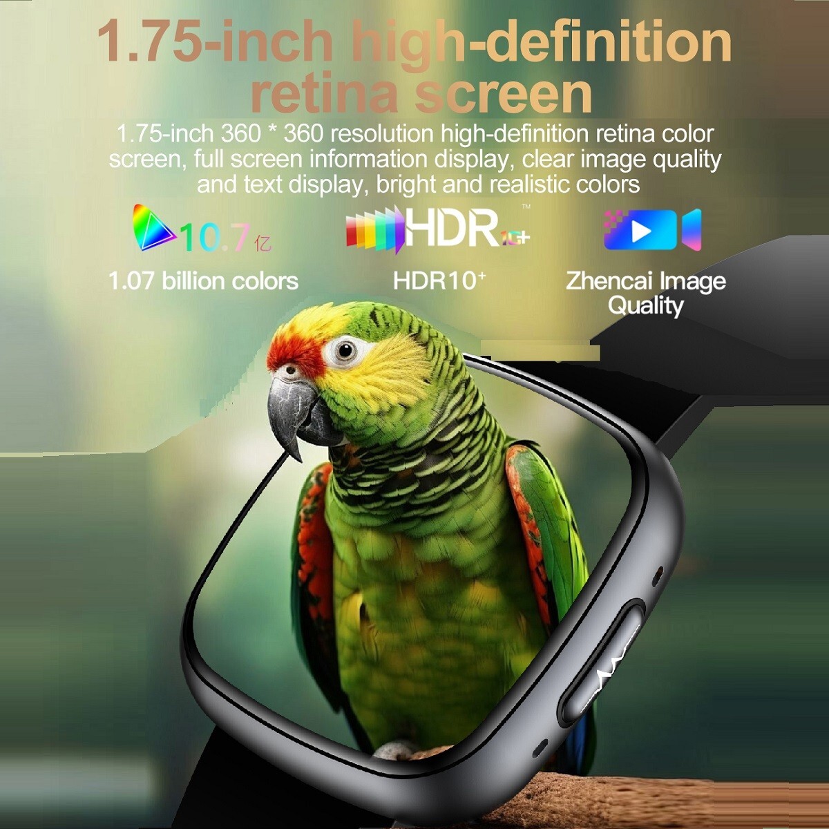 ET593 ECG+PPG AMOLED Smart Watch Waterproof Bluetooth Calling Health Monitoring