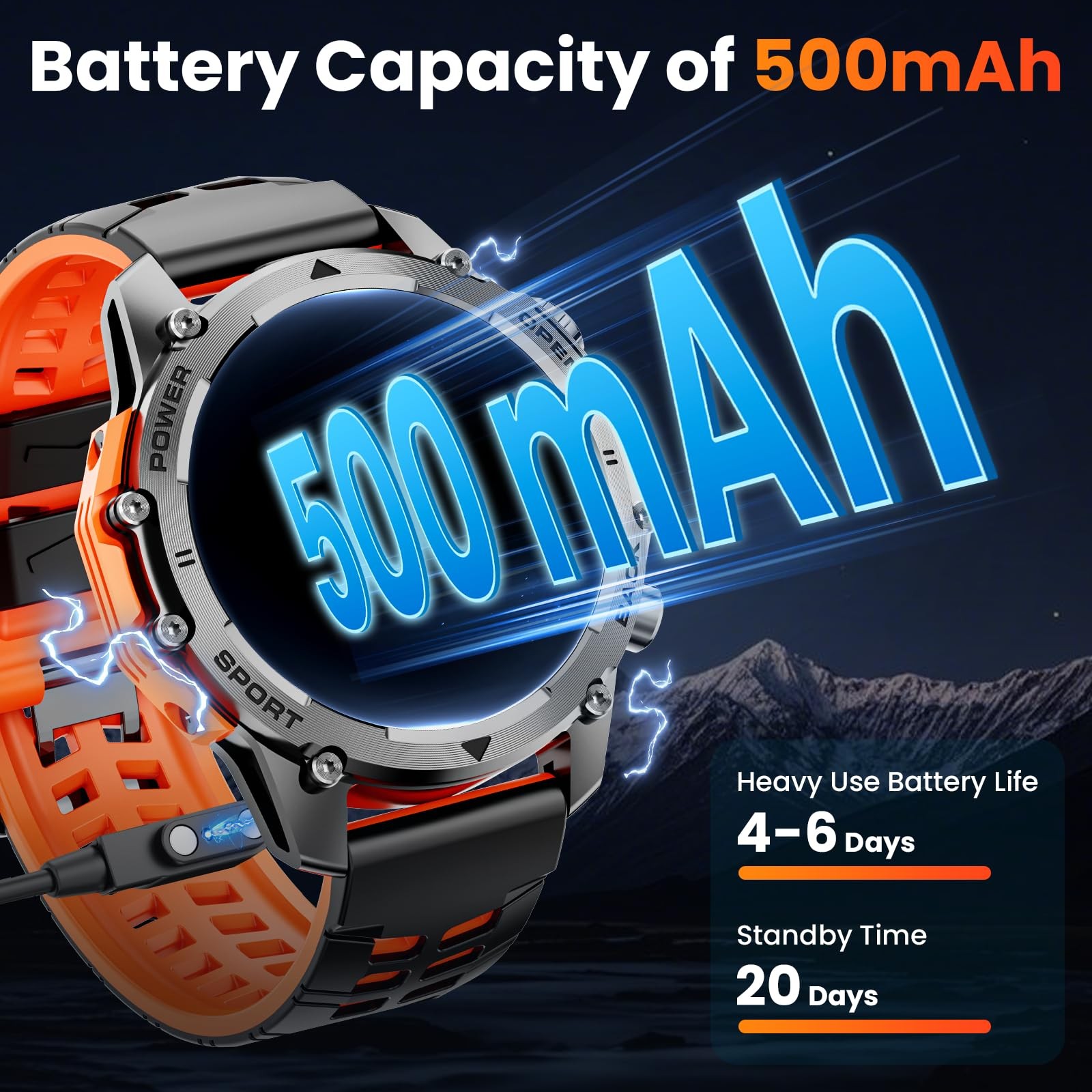 Smart Watches for Men (Call/Notification),1.52” Military Smart Watch, Two St…