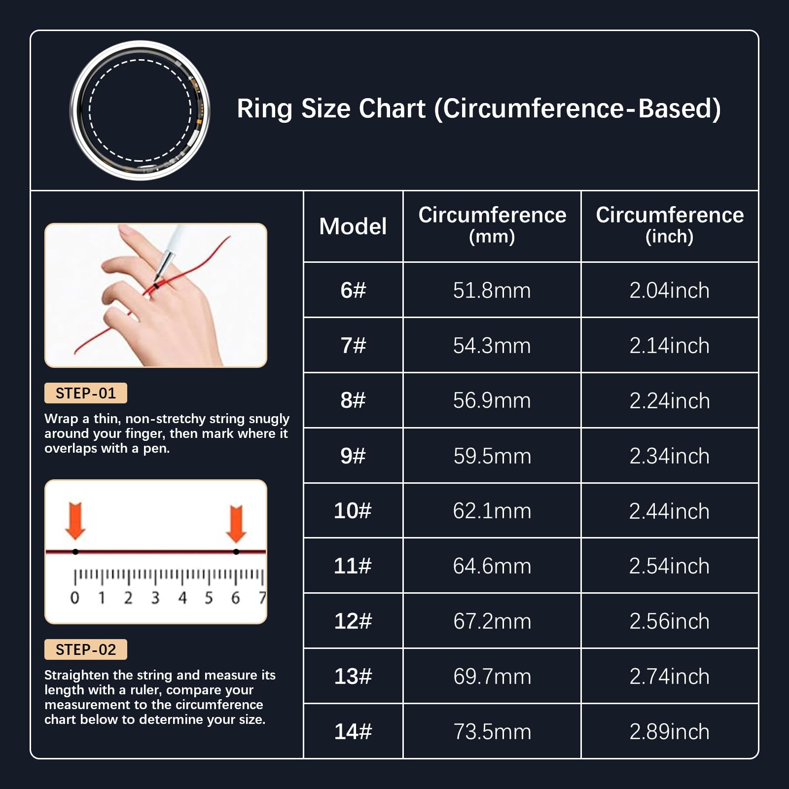 Smart Rings for Women Men, Fitness Ring with Heart Rate, Blood Oxygen, HRV, S…