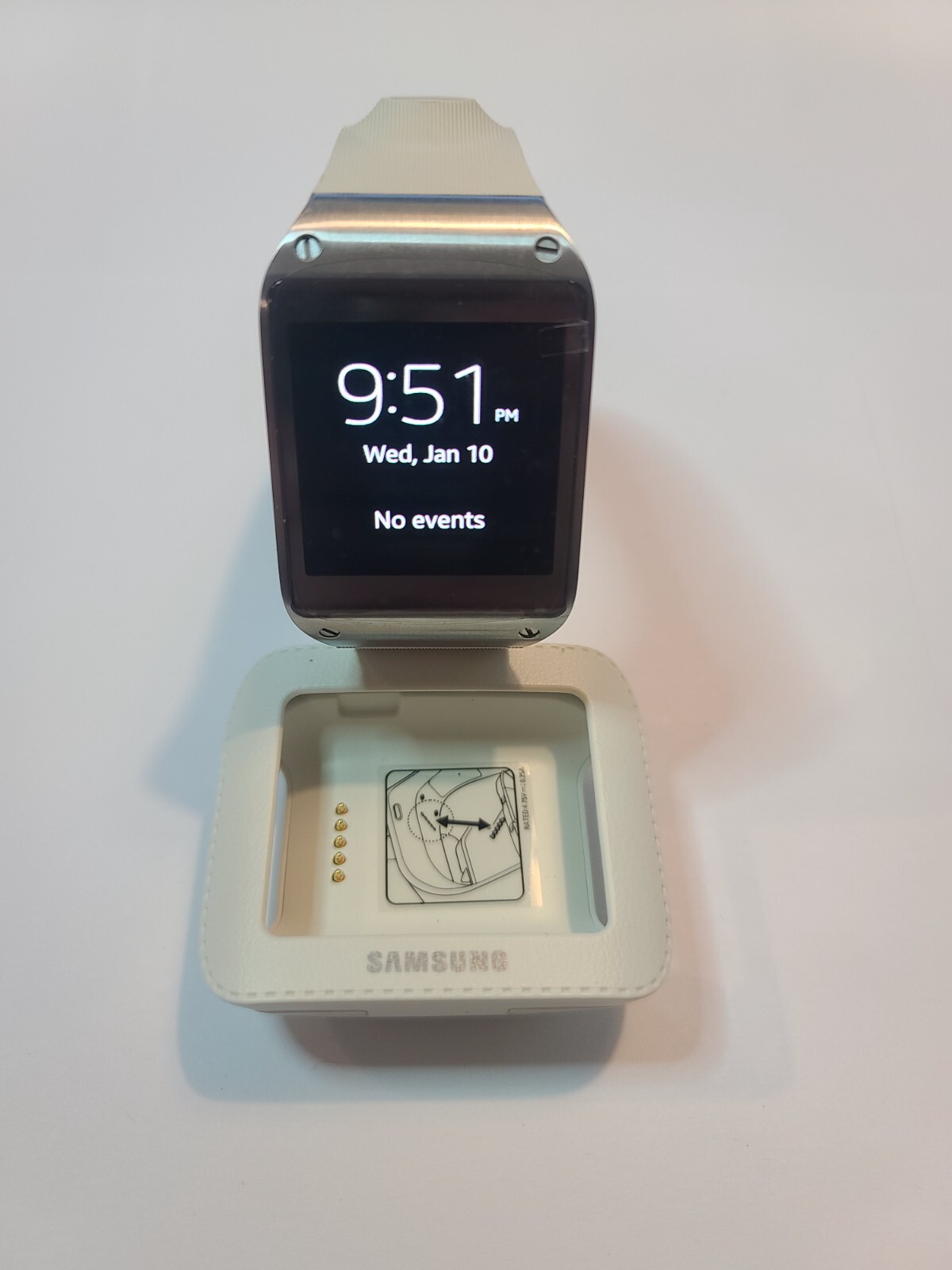 Samsung Galaxy Gear SM-V700/White/Smartwatch/41mm/Stainless Steel/Horn Camera/BT