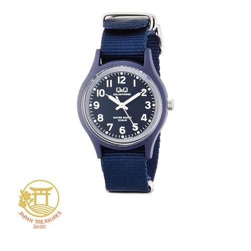 [Citizen QQ] Analog Solar Watch 10 ATM Water Resistant Nylon Strap E05A-003VK